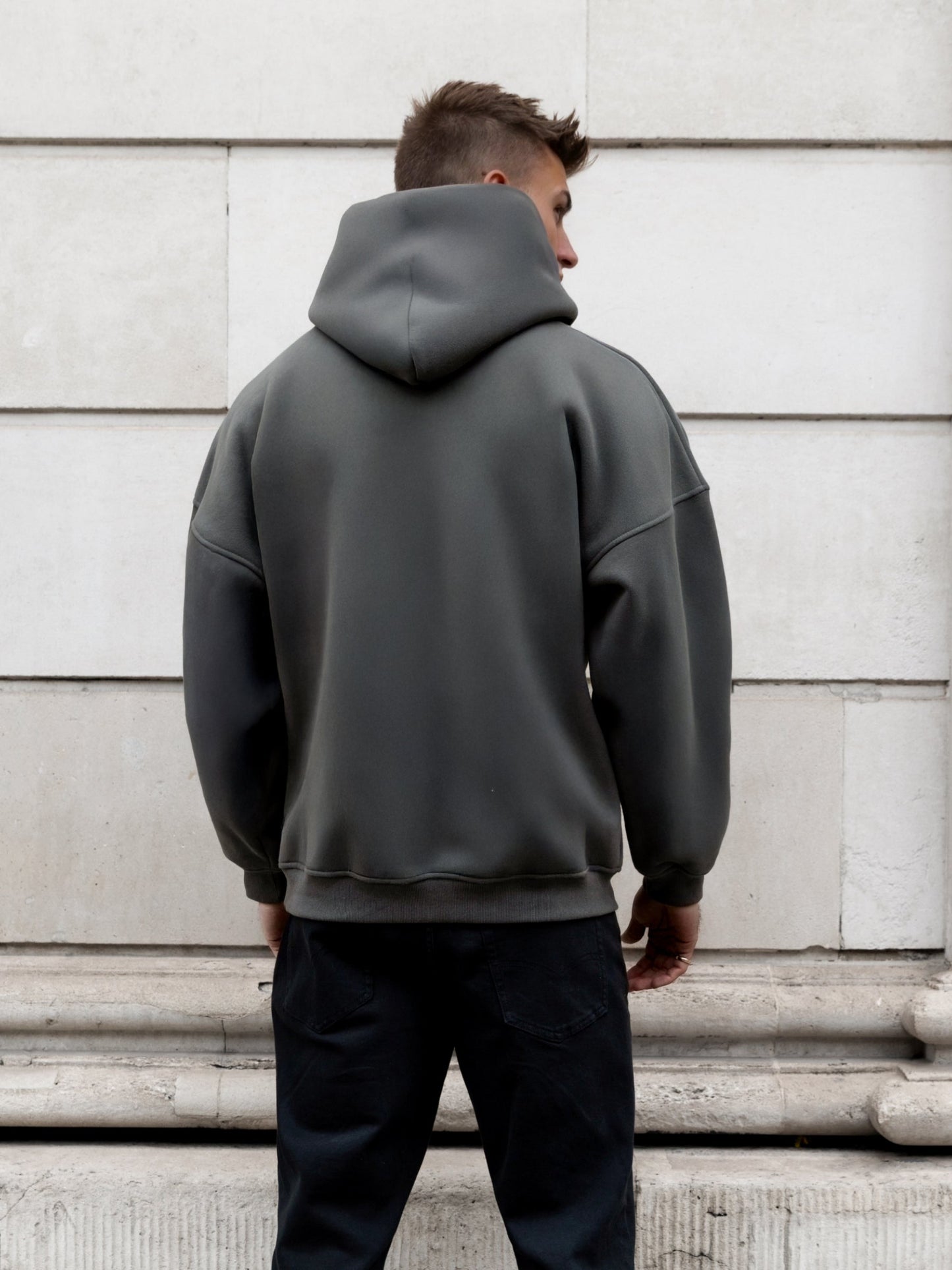 Rhys Relaxed Hoodie - Khaki Grey