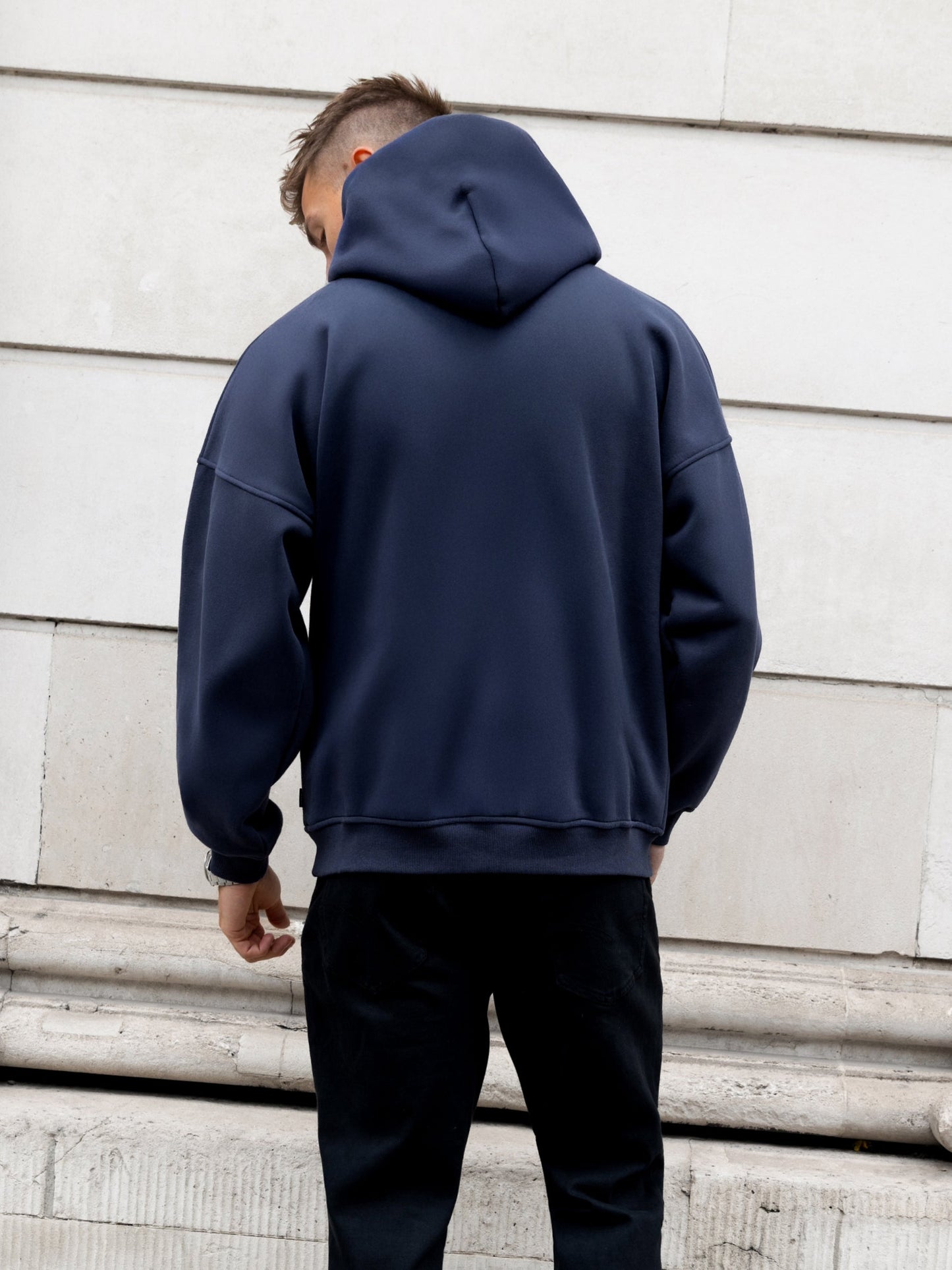 Rhys Relaxed Hoodie - True Navy