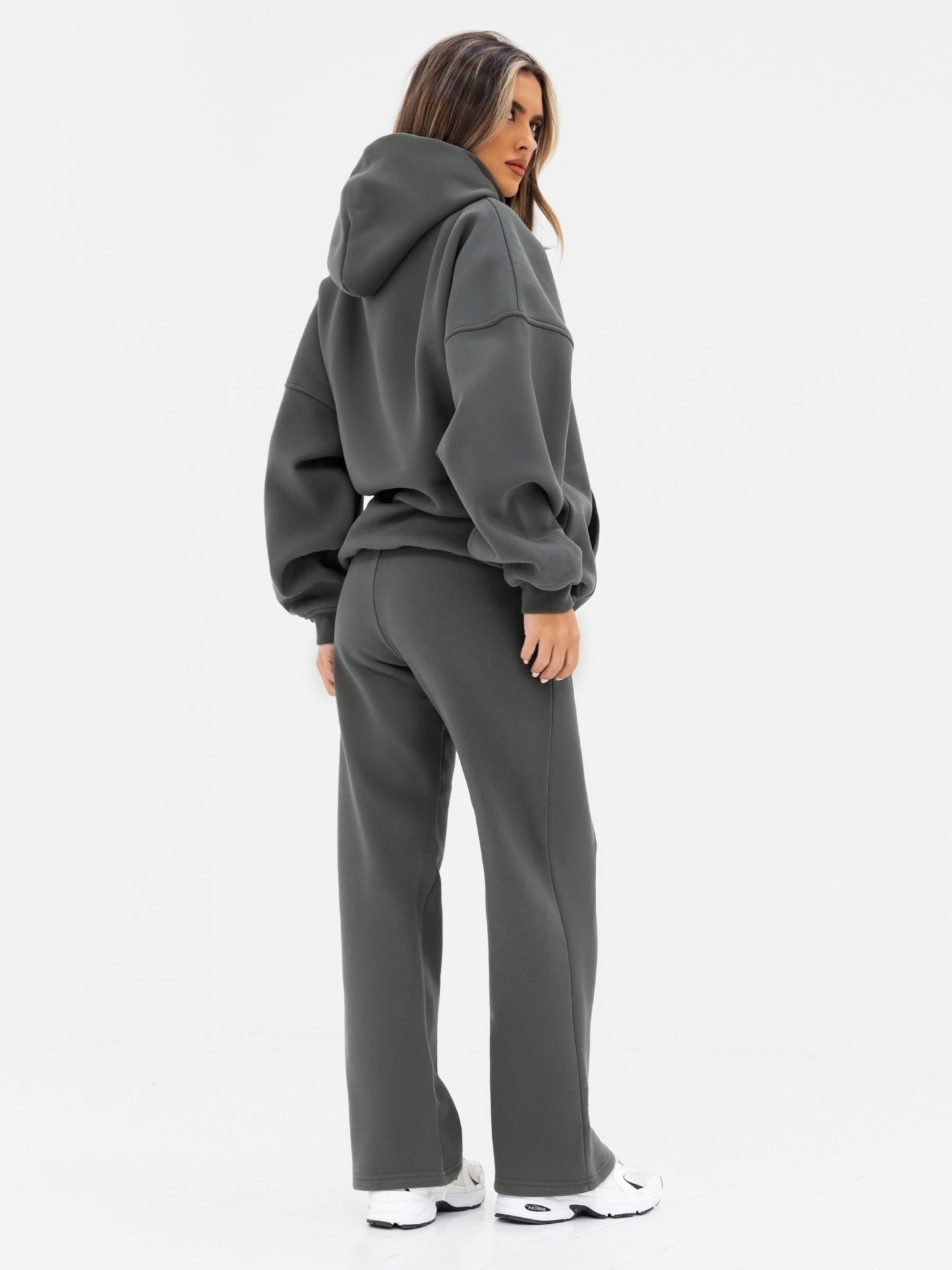 Isla Oversized Hoodie - Khaki Grey