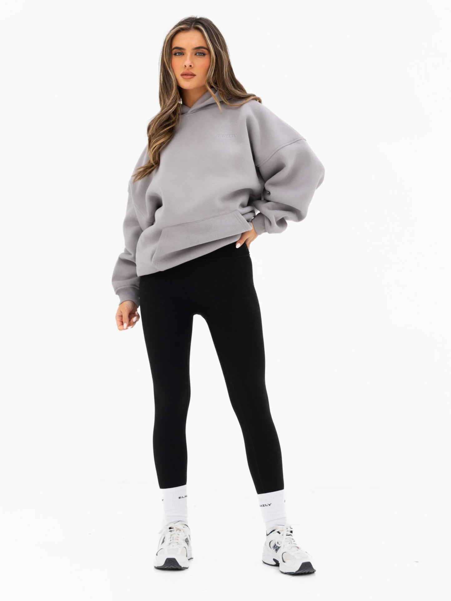 Isla Oversized Hoodie - Mid Grey