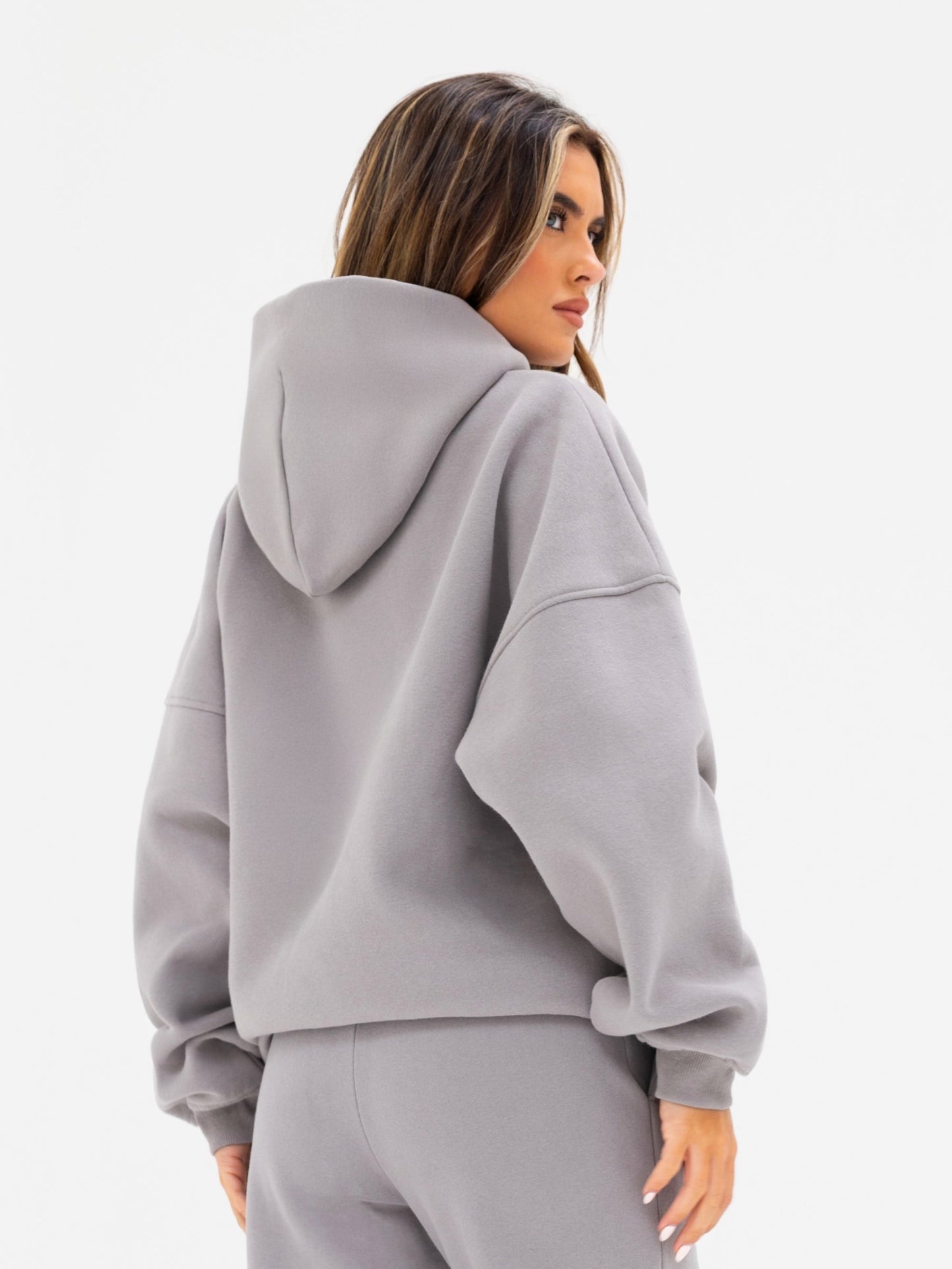 Isla Oversized Hoodie - Mid Grey