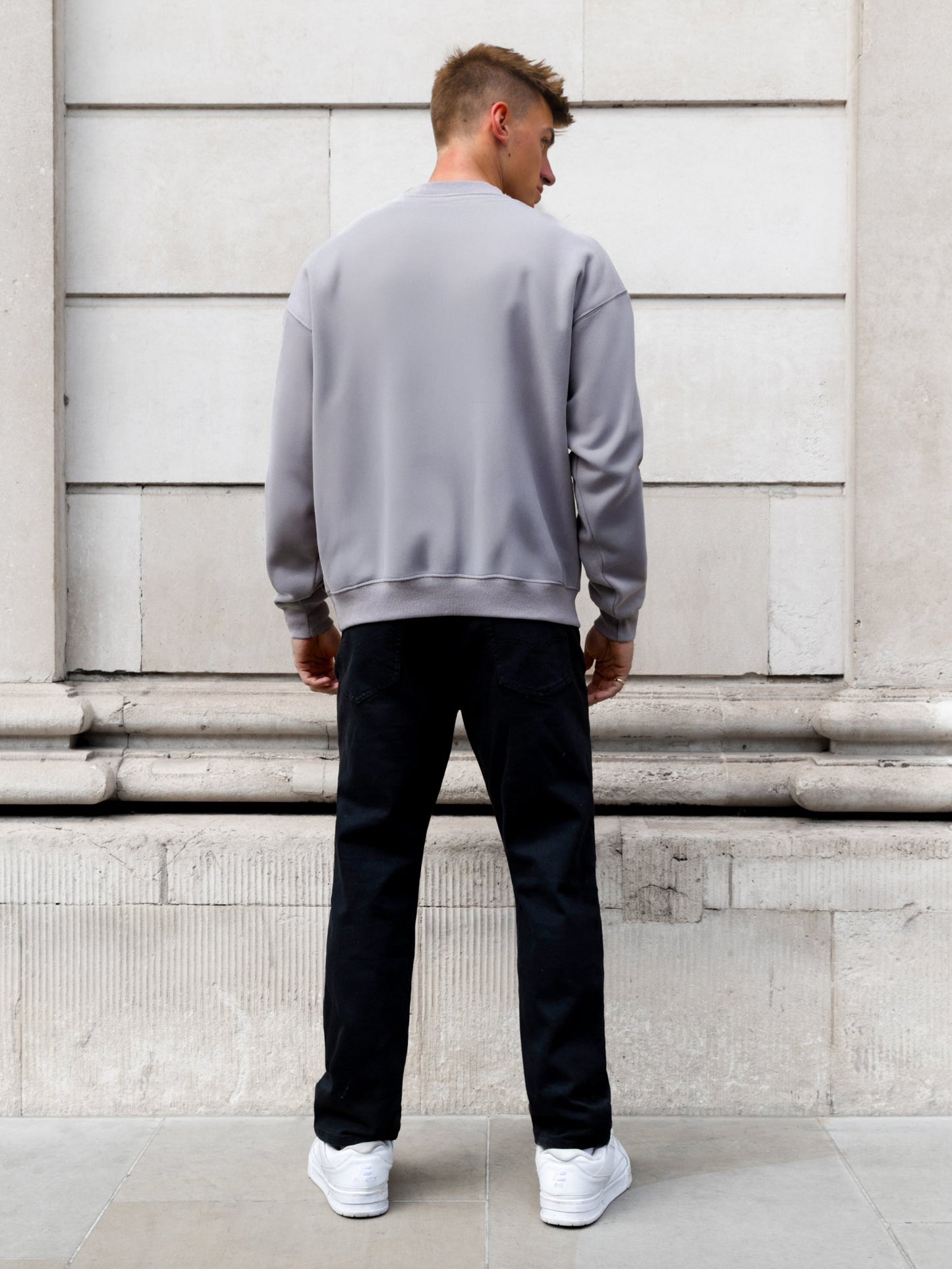 Rhys Relaxed Sweater - Mid Grey