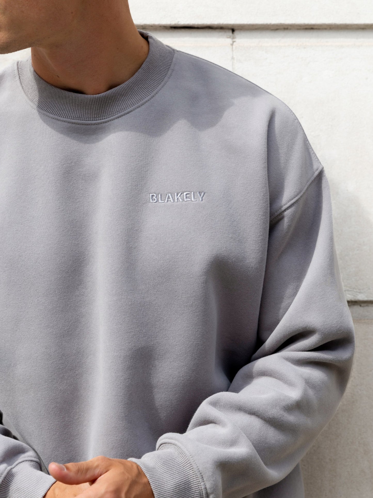 Rhys Relaxed Sweater - Mid Grey