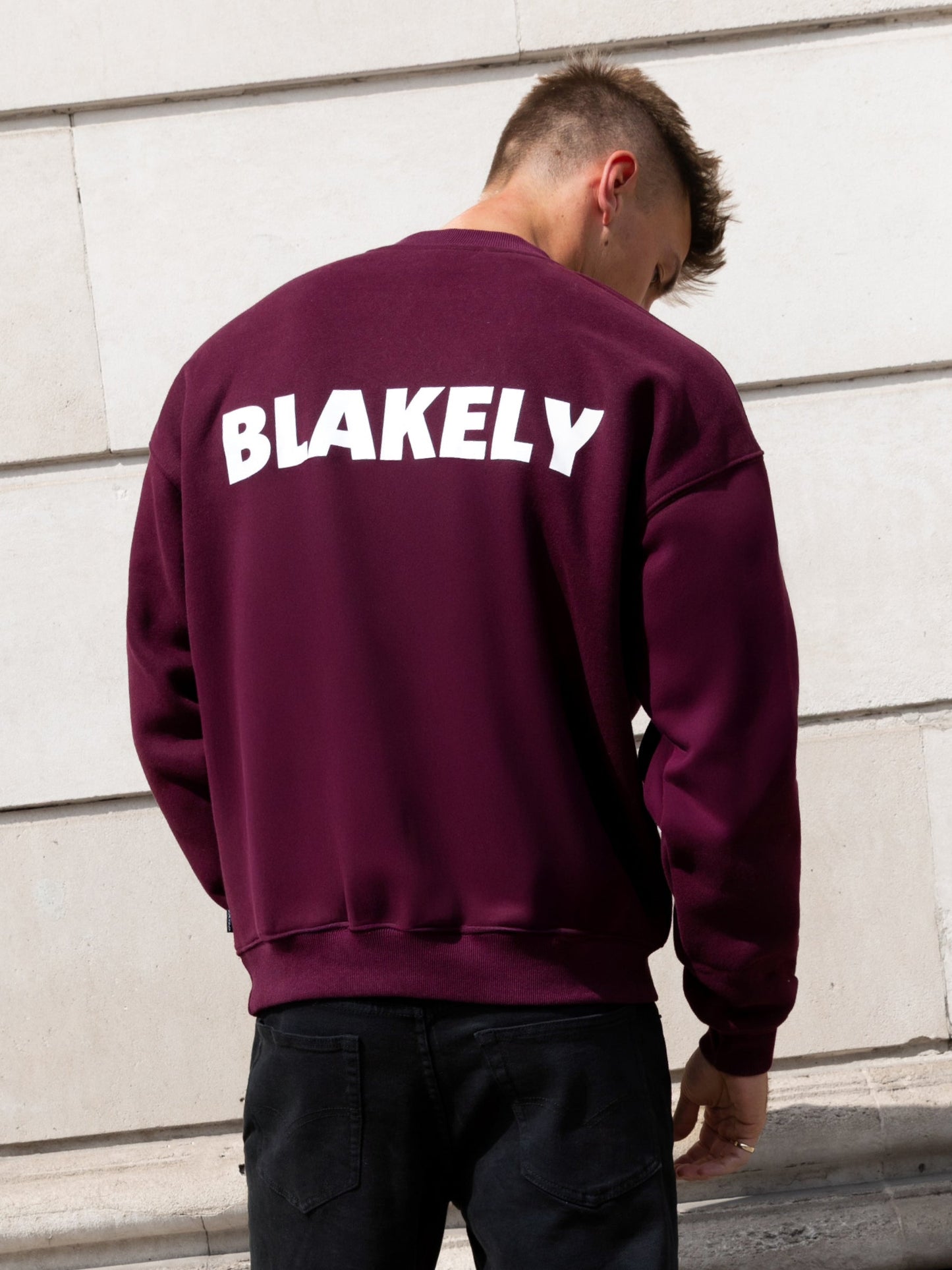Declan Relaxed Sweater - Burgundy