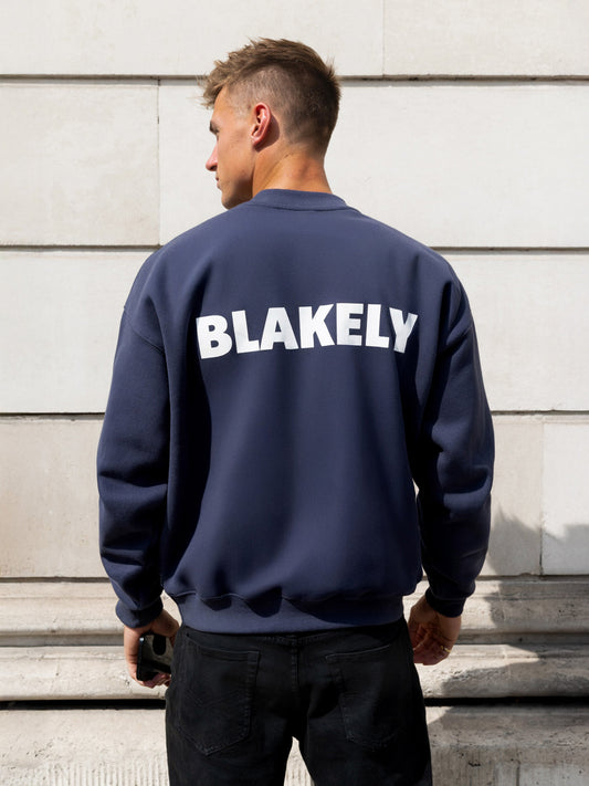 Declan Relaxed Sweater - True Navy