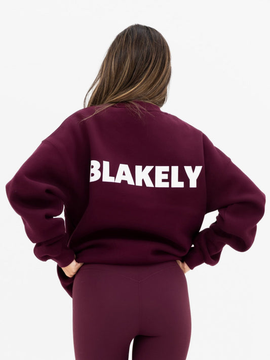 Kayla Oversized Sweater - Dark Cherry