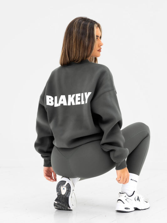 Kayla Oversized Sweater - Khaki Grey