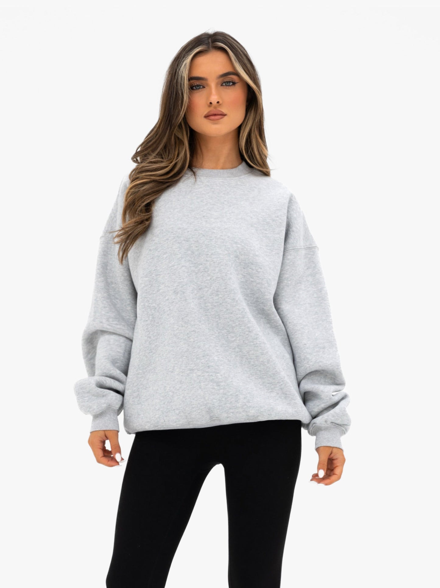 Kayla Oversized Sweater - Marl Grey