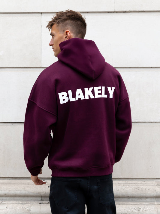 Declan Relaxed Hoodie - Burgundy