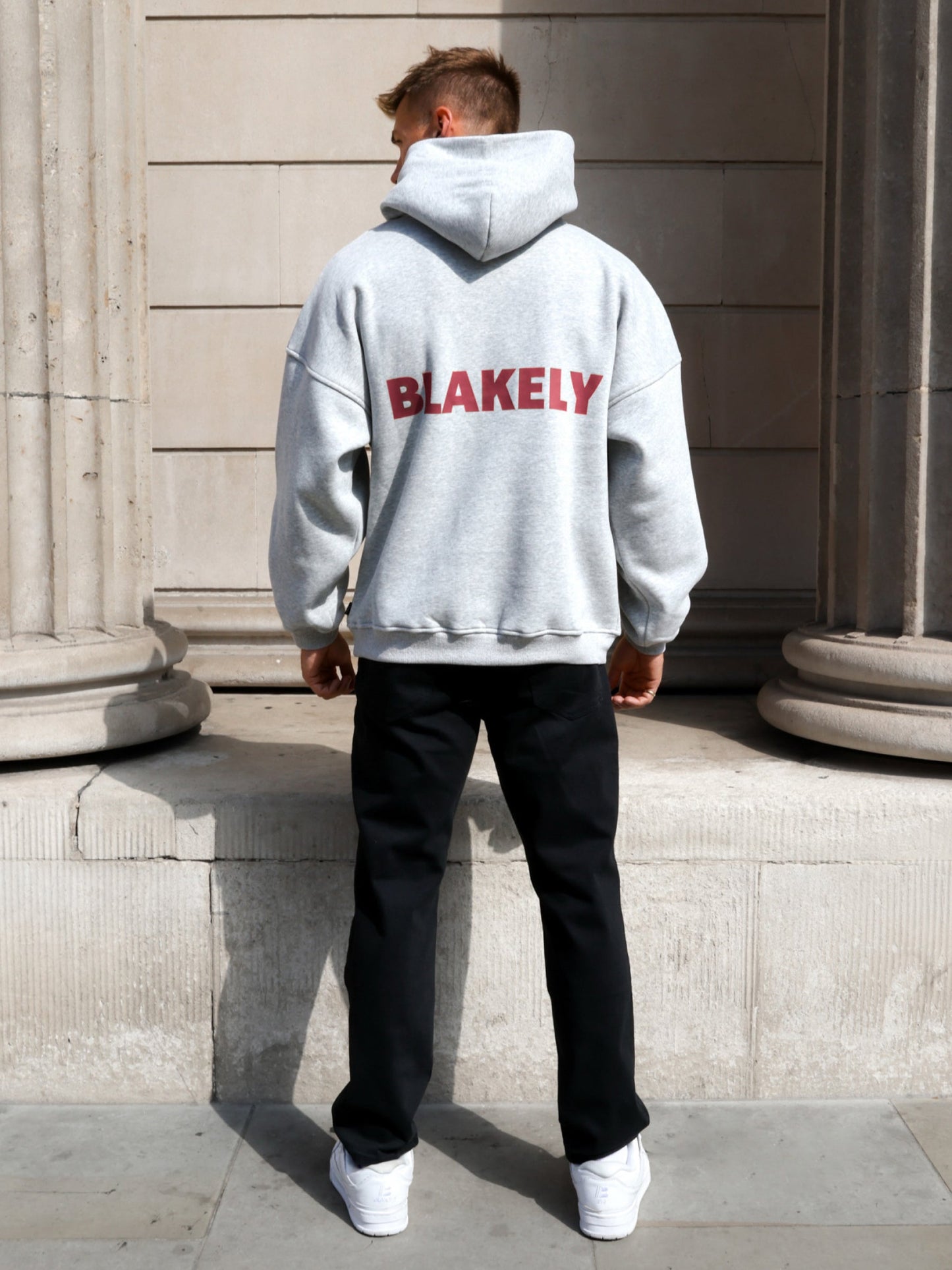 Declan Relaxed Hoodie - Marl Grey