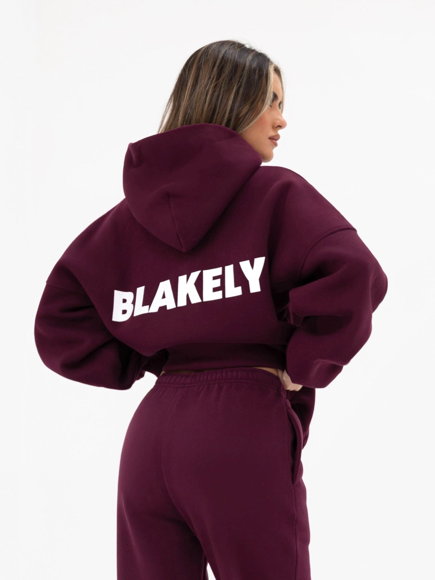 Kayla Oversized Hoodie - Dark Cherry