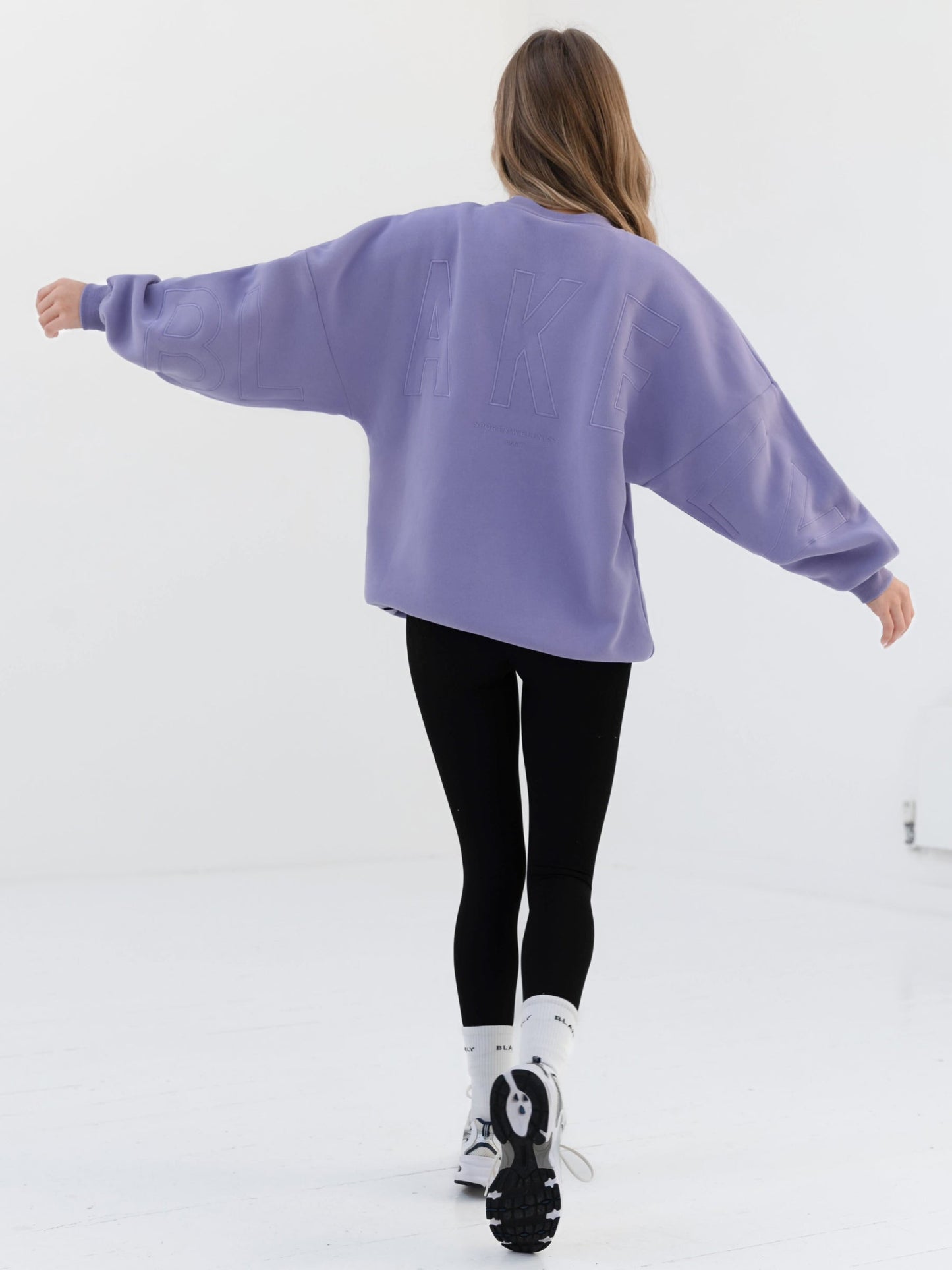 Embroidered Isabel Oversized Sweater - Lilac