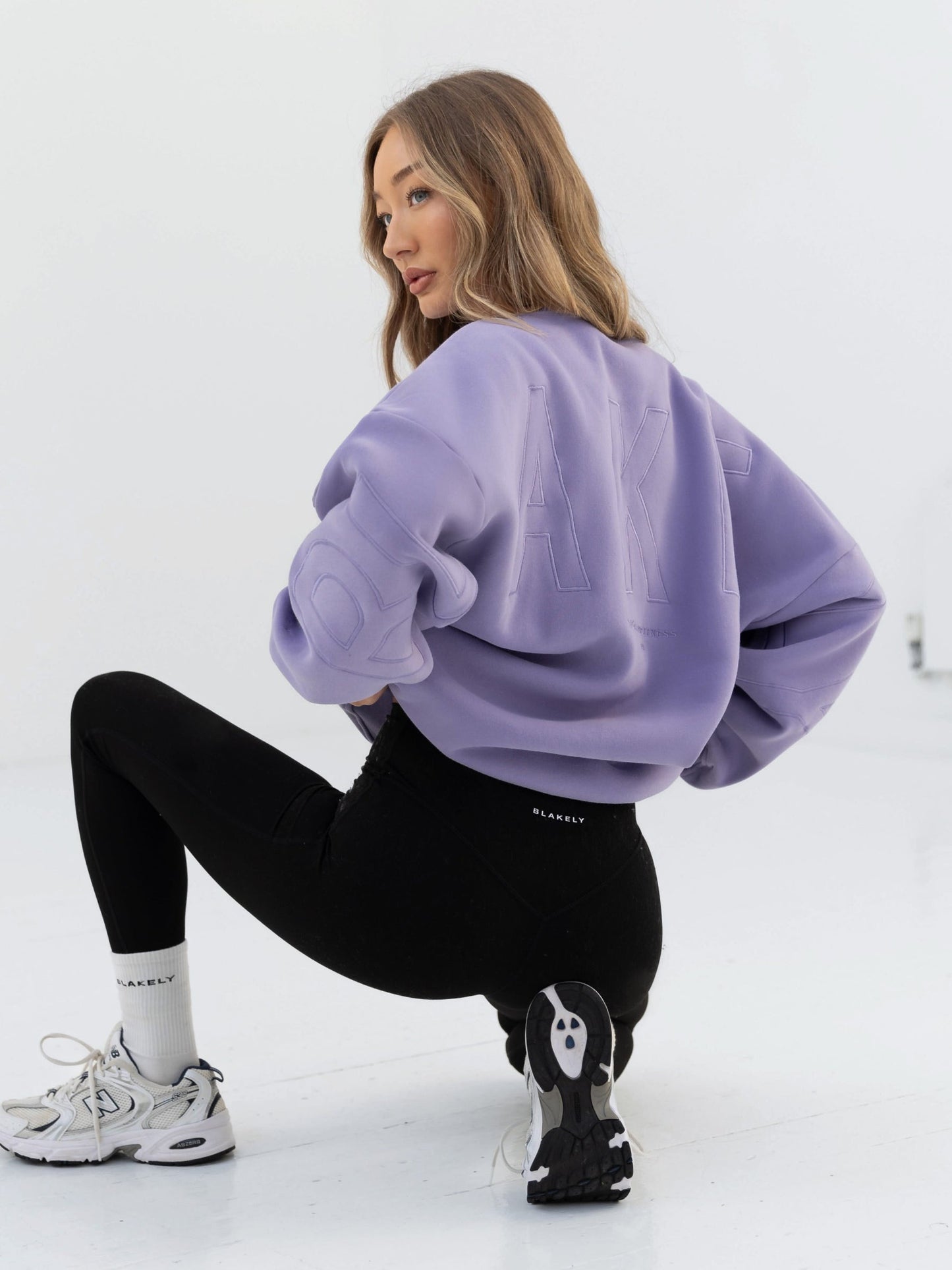 Embroidered Isabel Oversized Sweater - Lilac