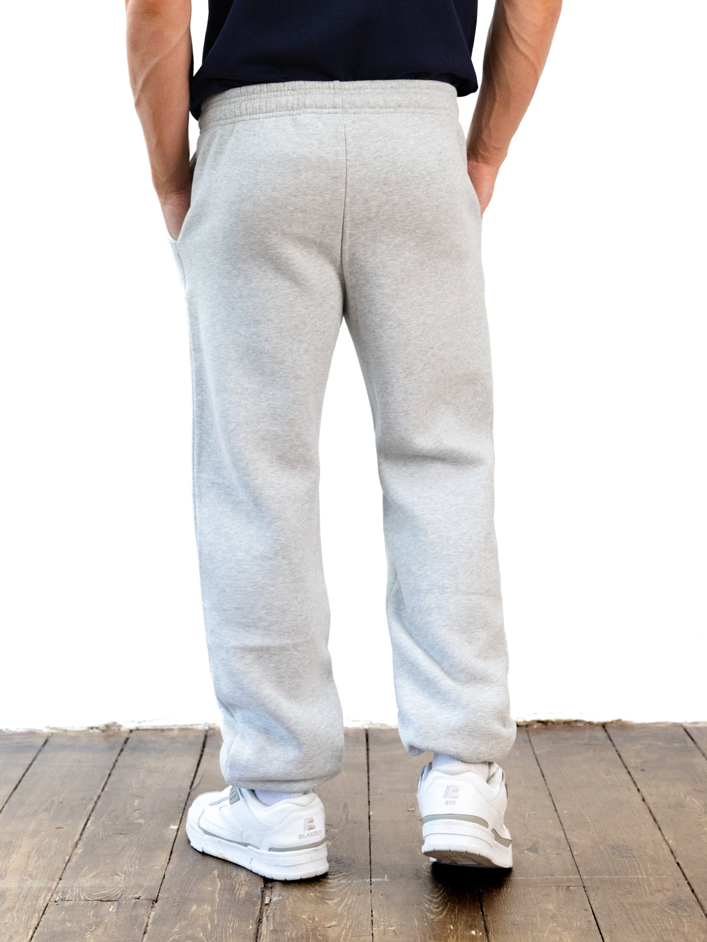 Italic Relaxed Sweatpants - Marl Grey