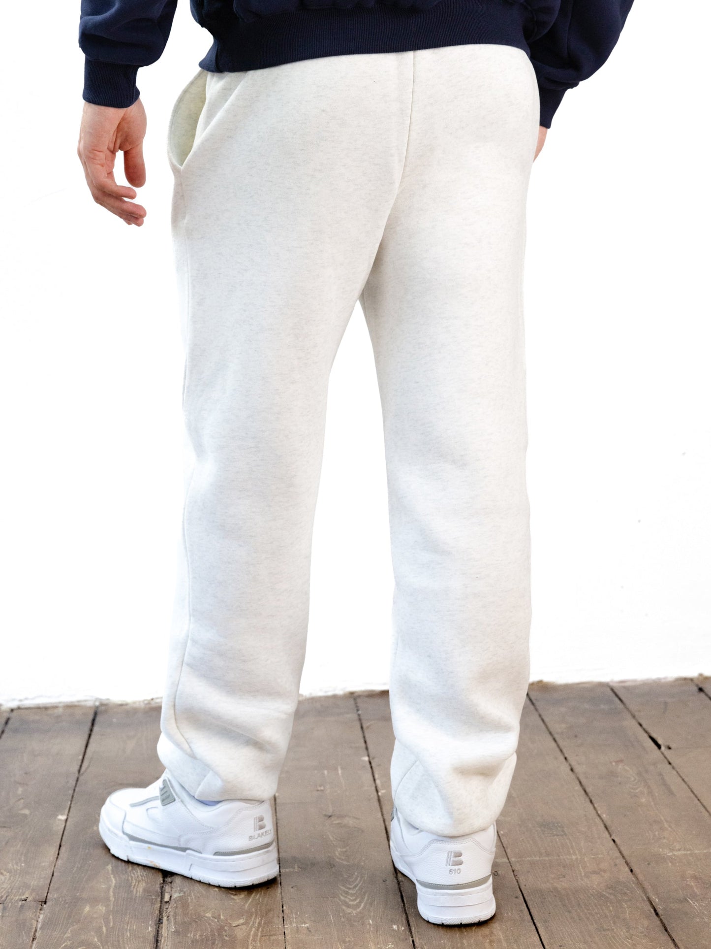 Italic Relaxed Sweatpants - Marl White