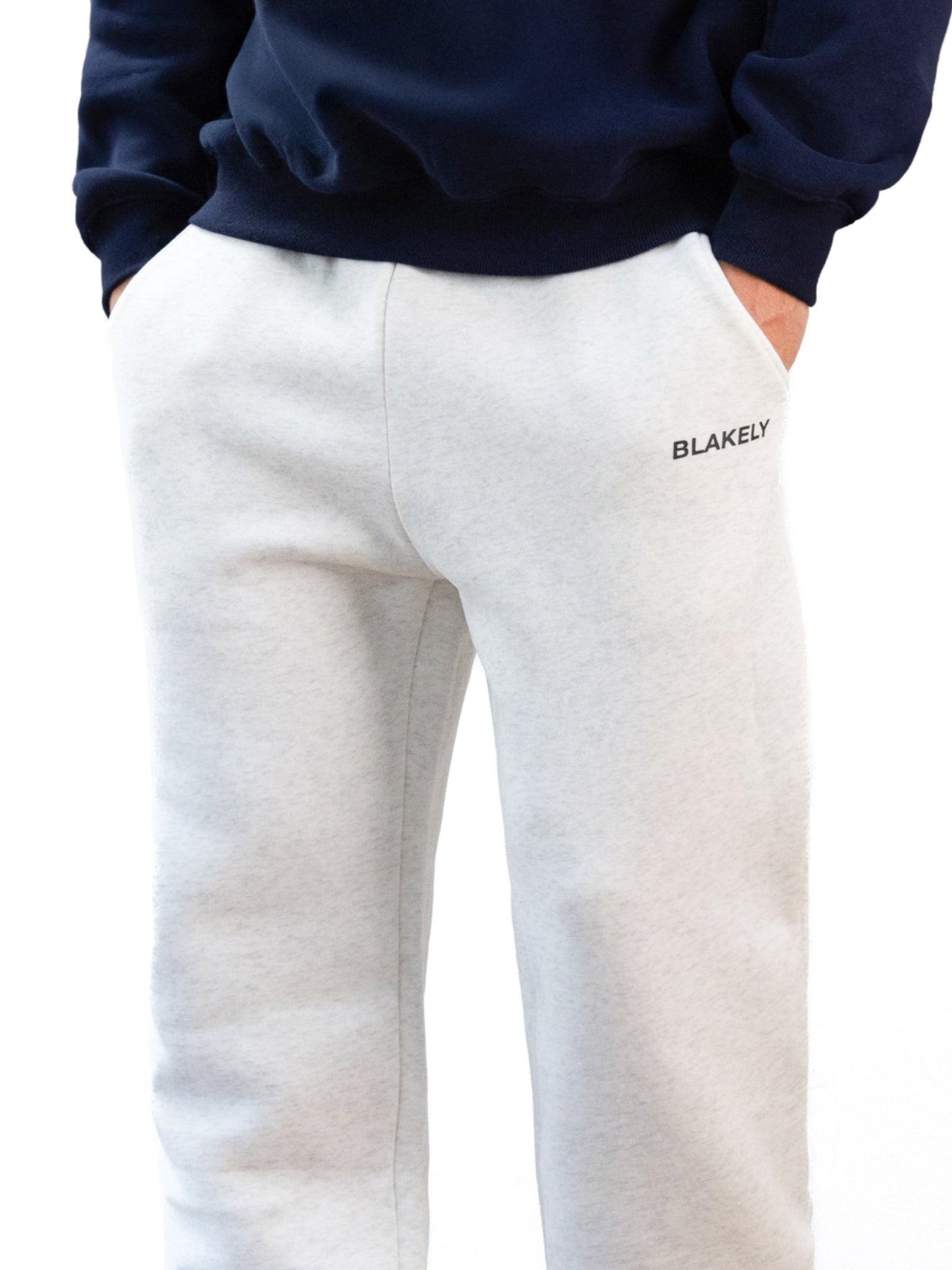 Italic Relaxed Sweatpants - Marl White