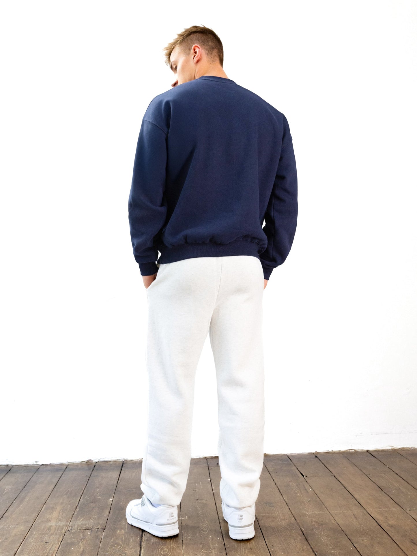 Italic Relaxed Sweatpants - Marl White