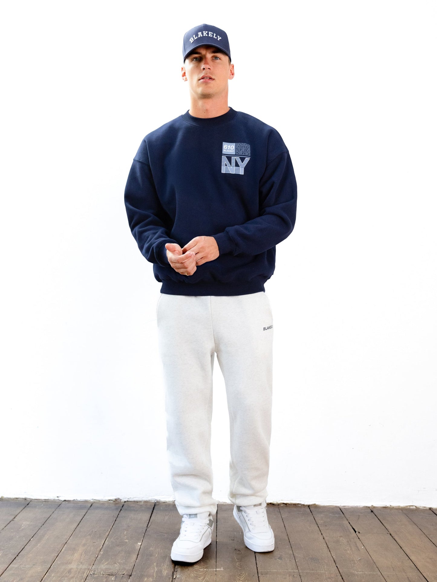 Italic Relaxed Sweatpants - Marl White