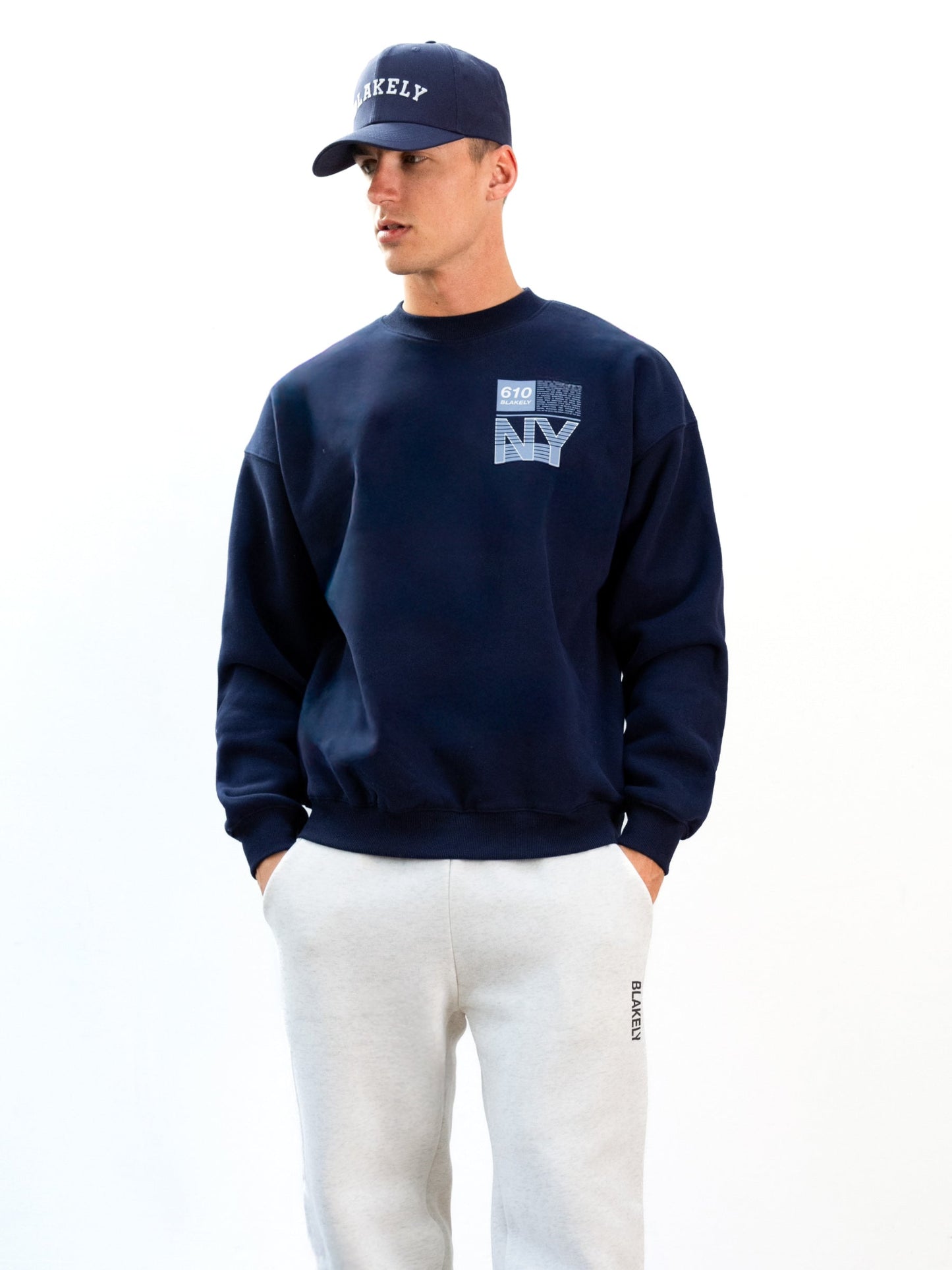 Italic Linear Relaxed Sweatpants - Marl White