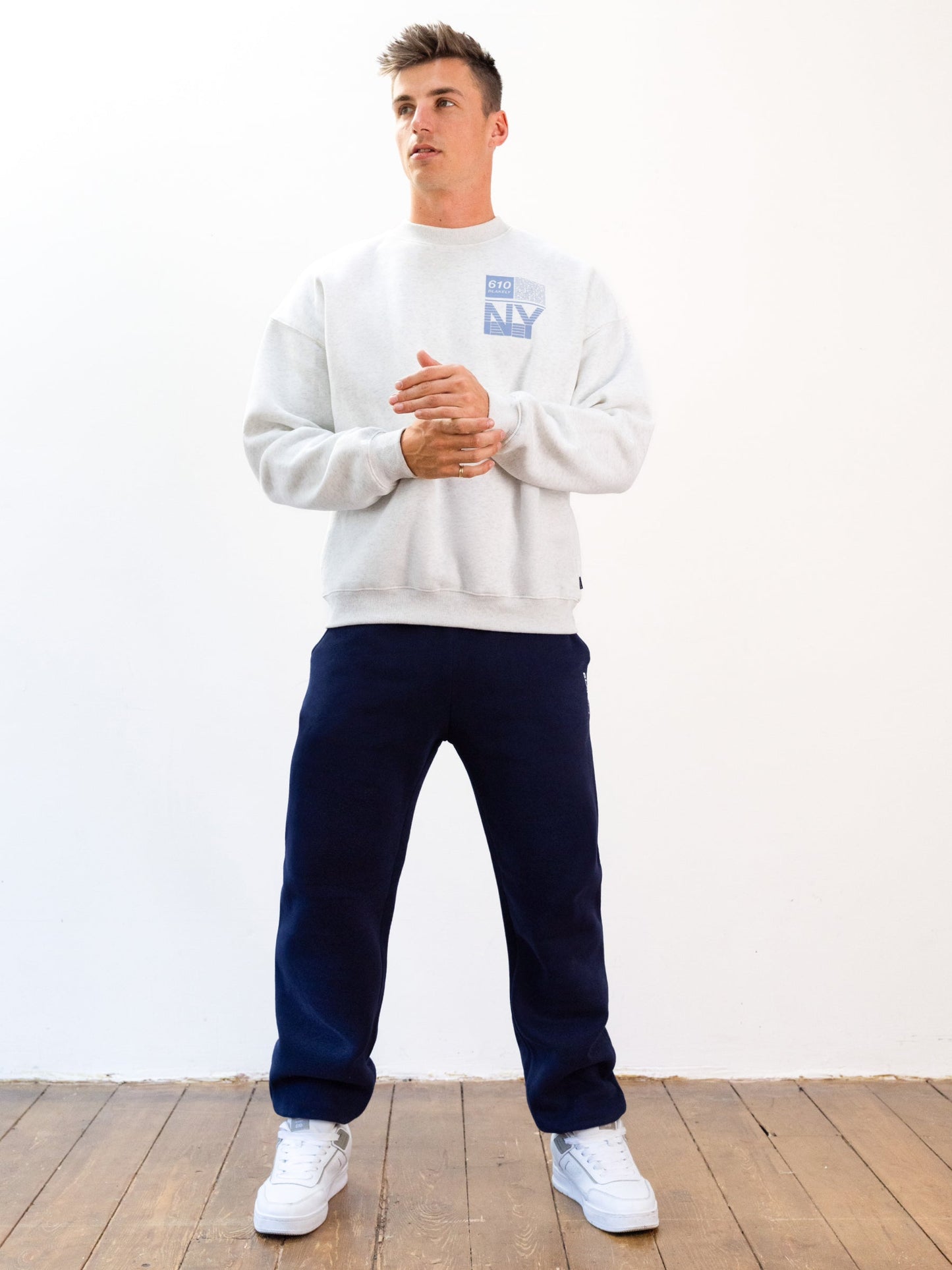 Italic Linear Relaxed Sweatpants - Navy