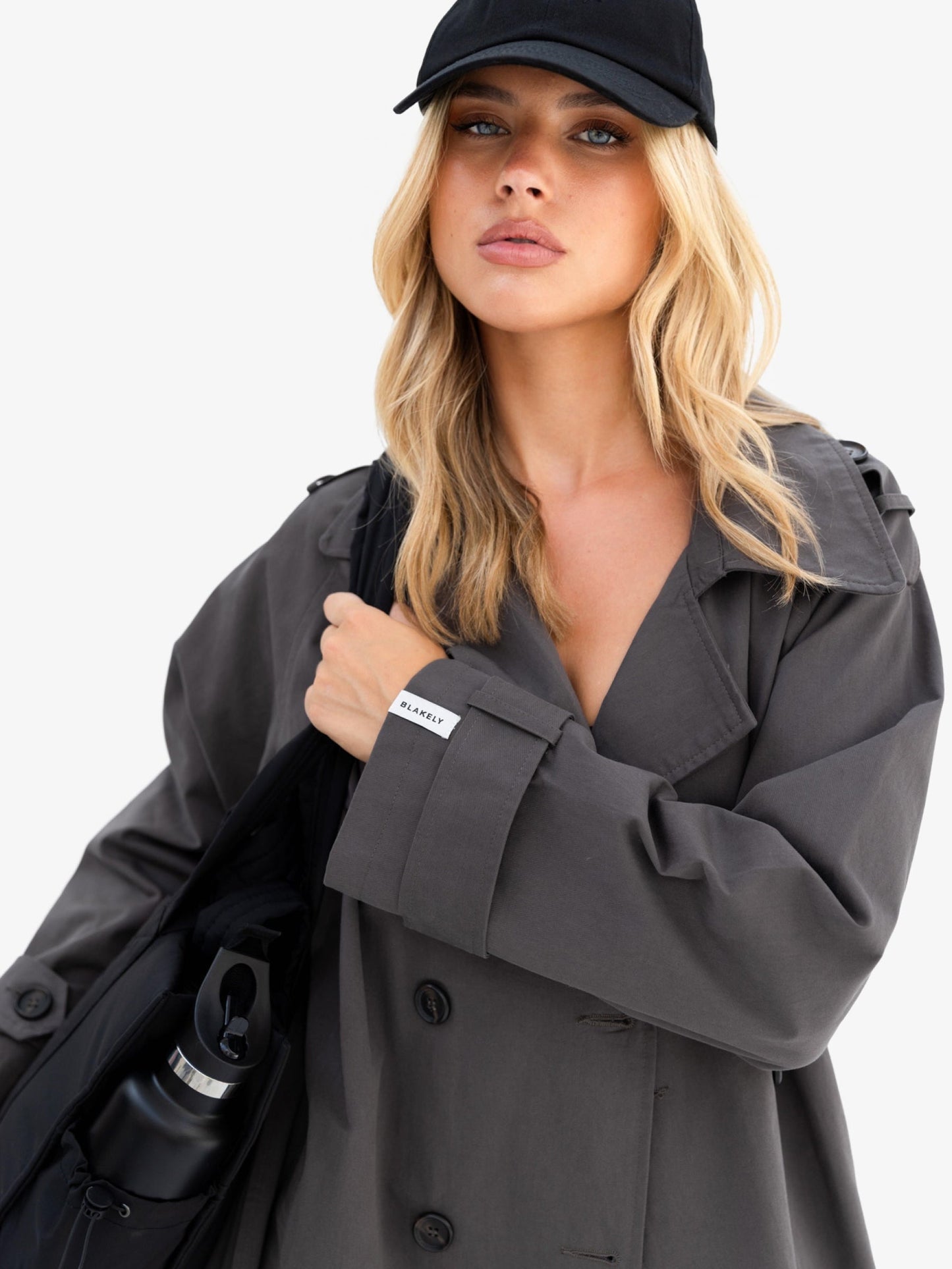 Amara Trench Coat - Grey