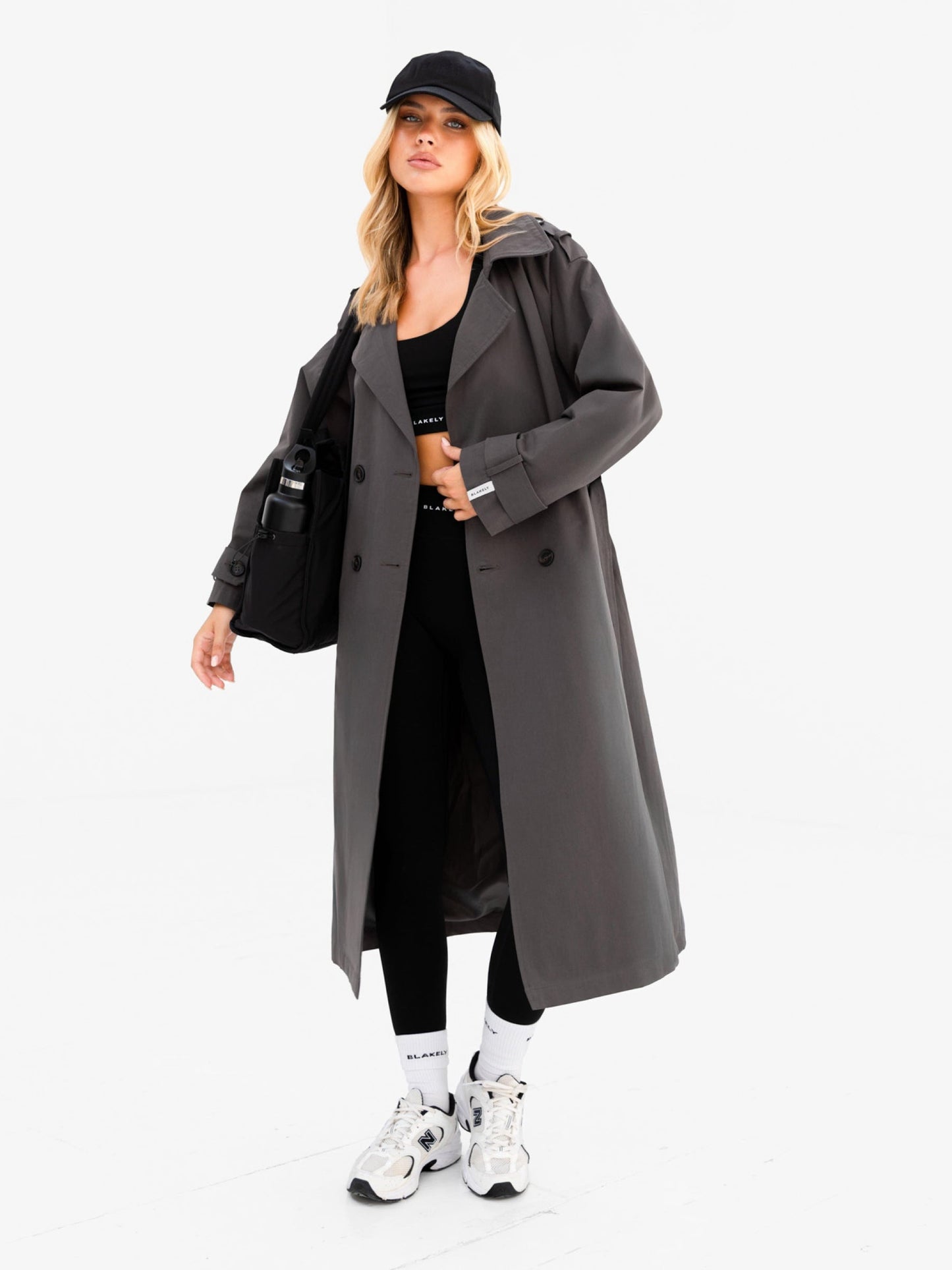 Amara Trench Coat - Grey