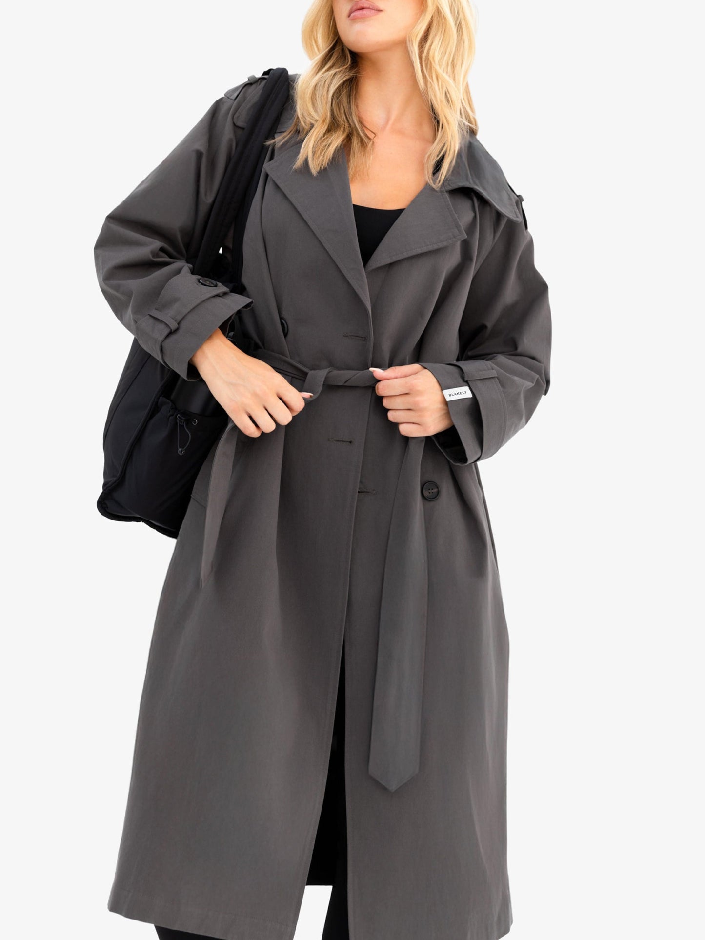 Amara Trench Coat - Grey