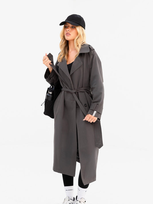 Amara Trench Coat - Grey