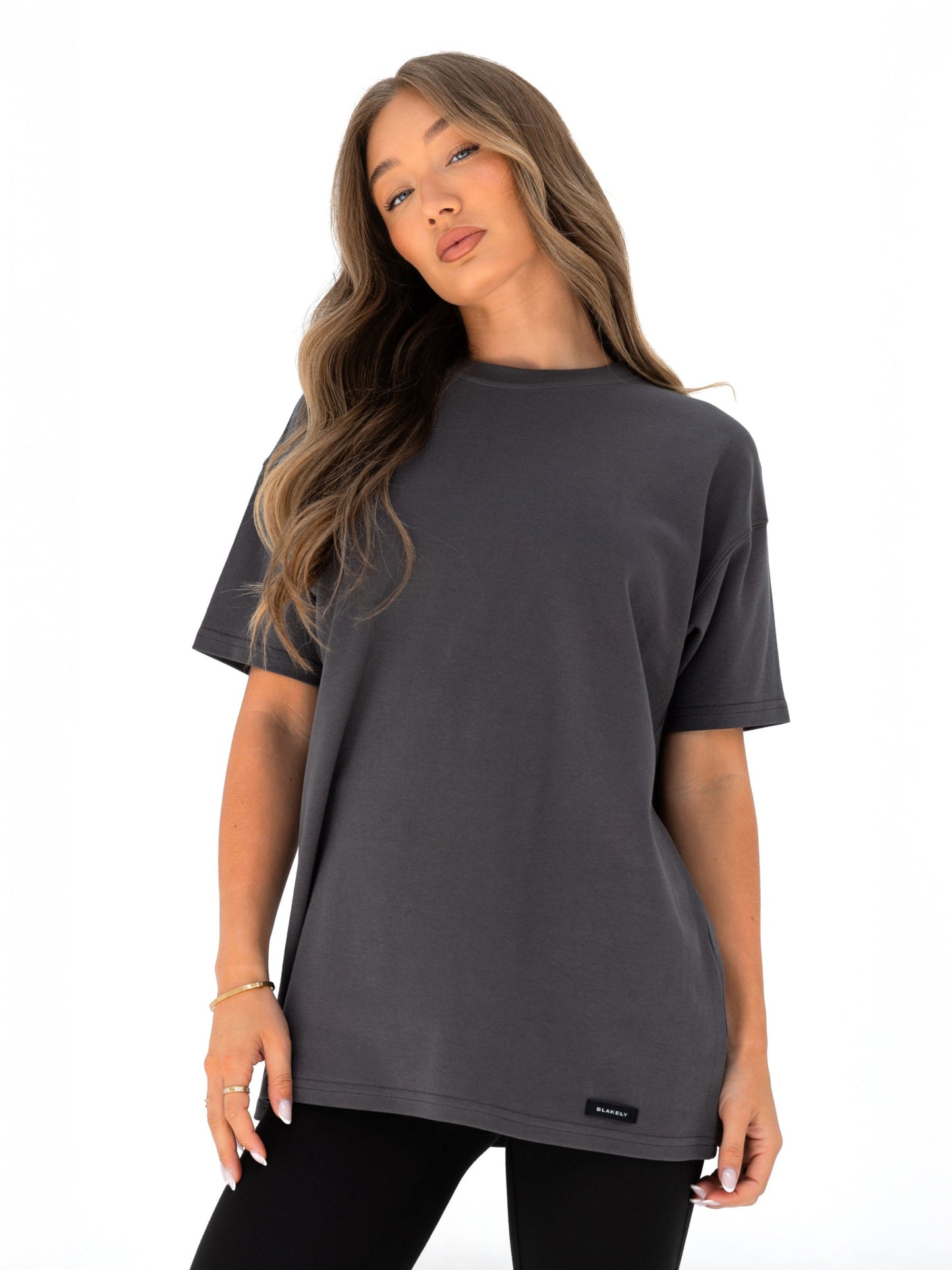 Olivia Oversized T-Shirt - Charcoal