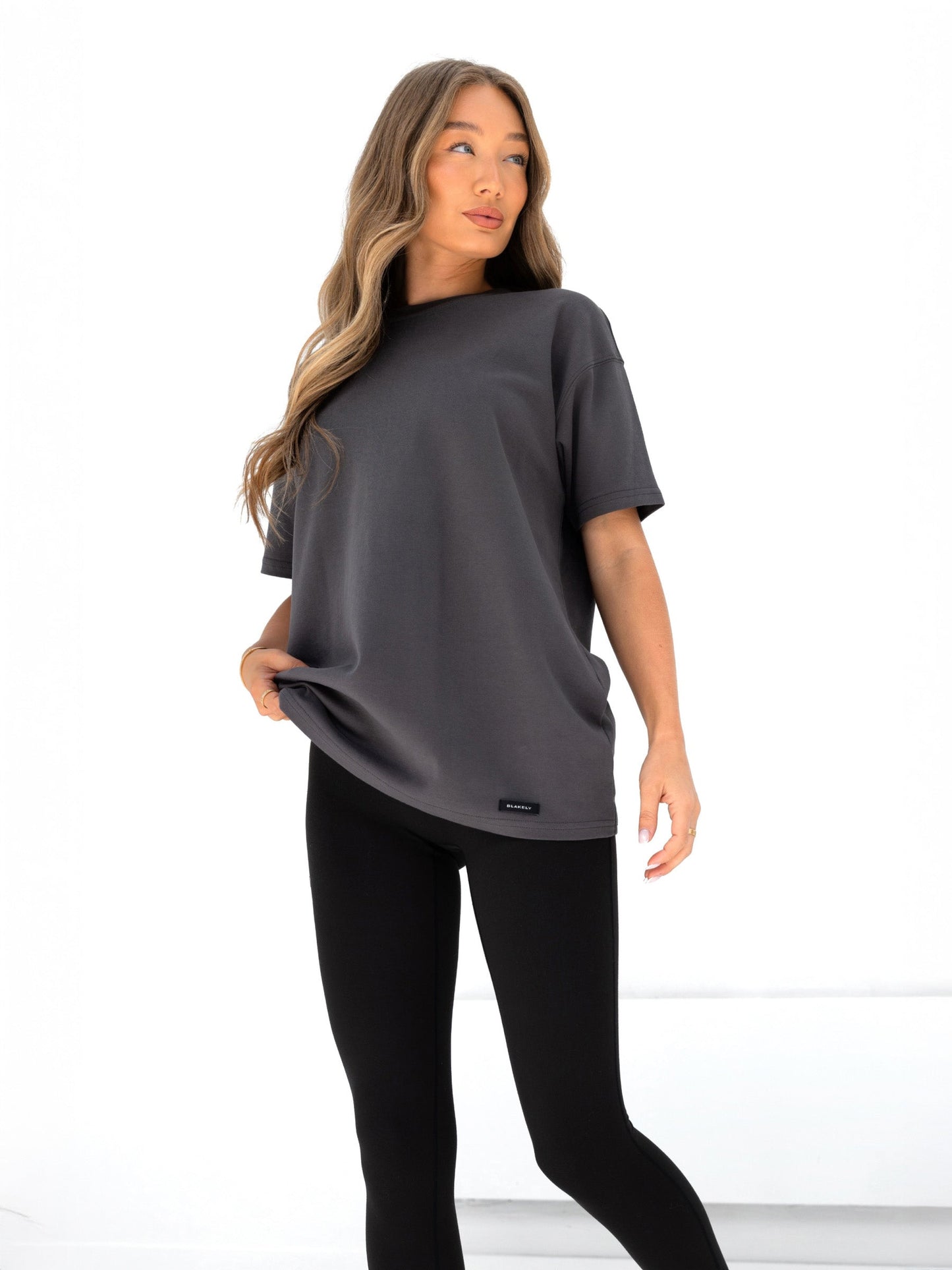 Olivia Oversized T-Shirt - Charcoal