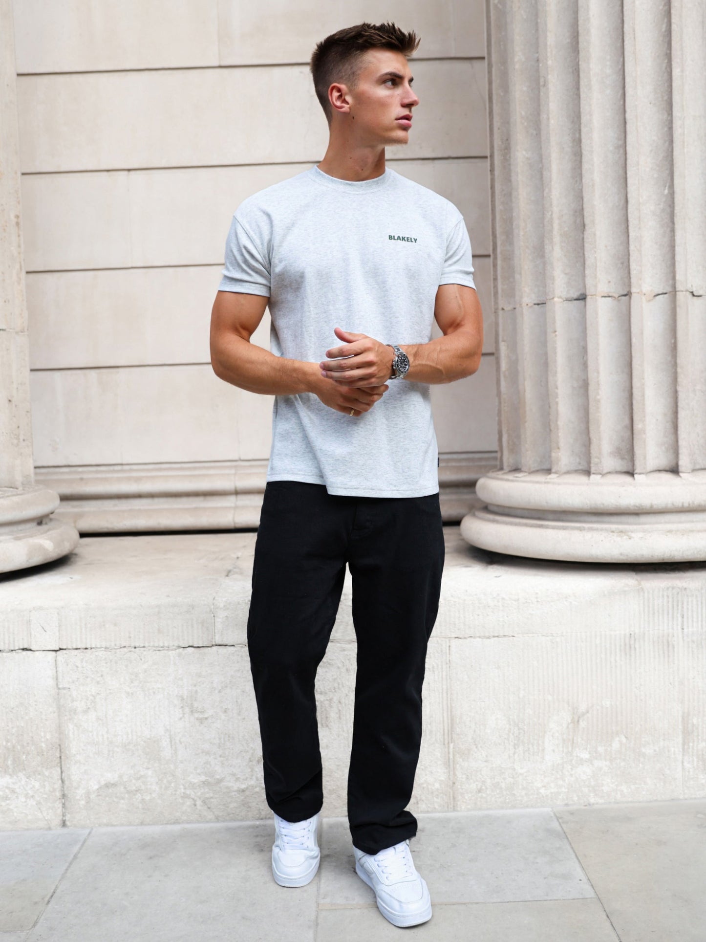 Arlo Relaxed T-Shirt - Marl Grey