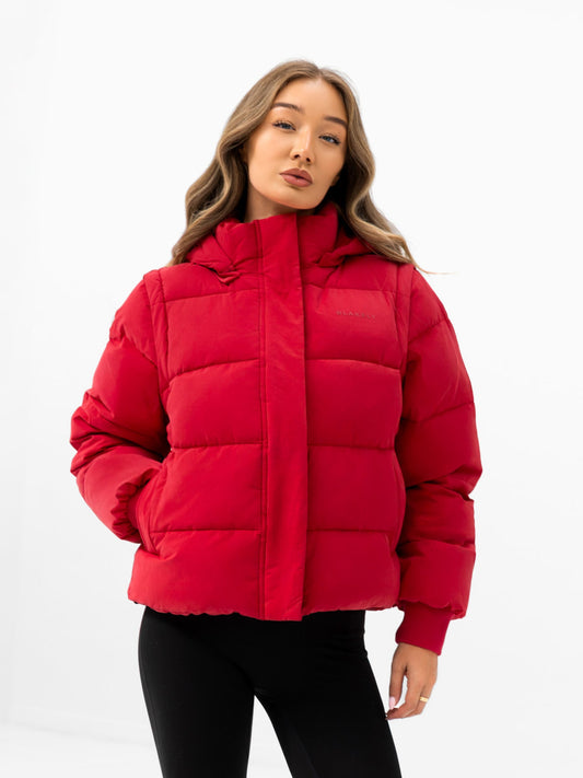 Multiway Puffer Coat 2 - Red