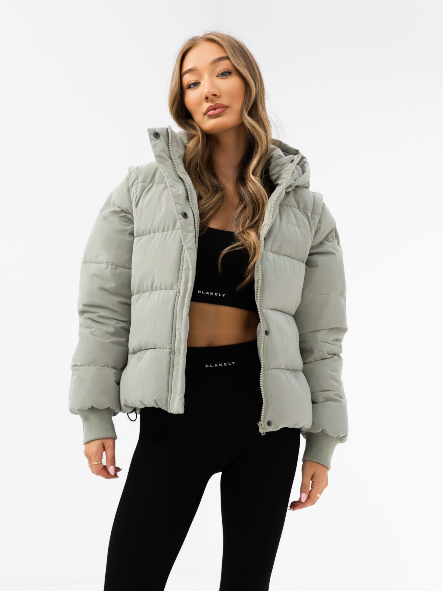 Multiway Puffer Coat 2 - Sage Green