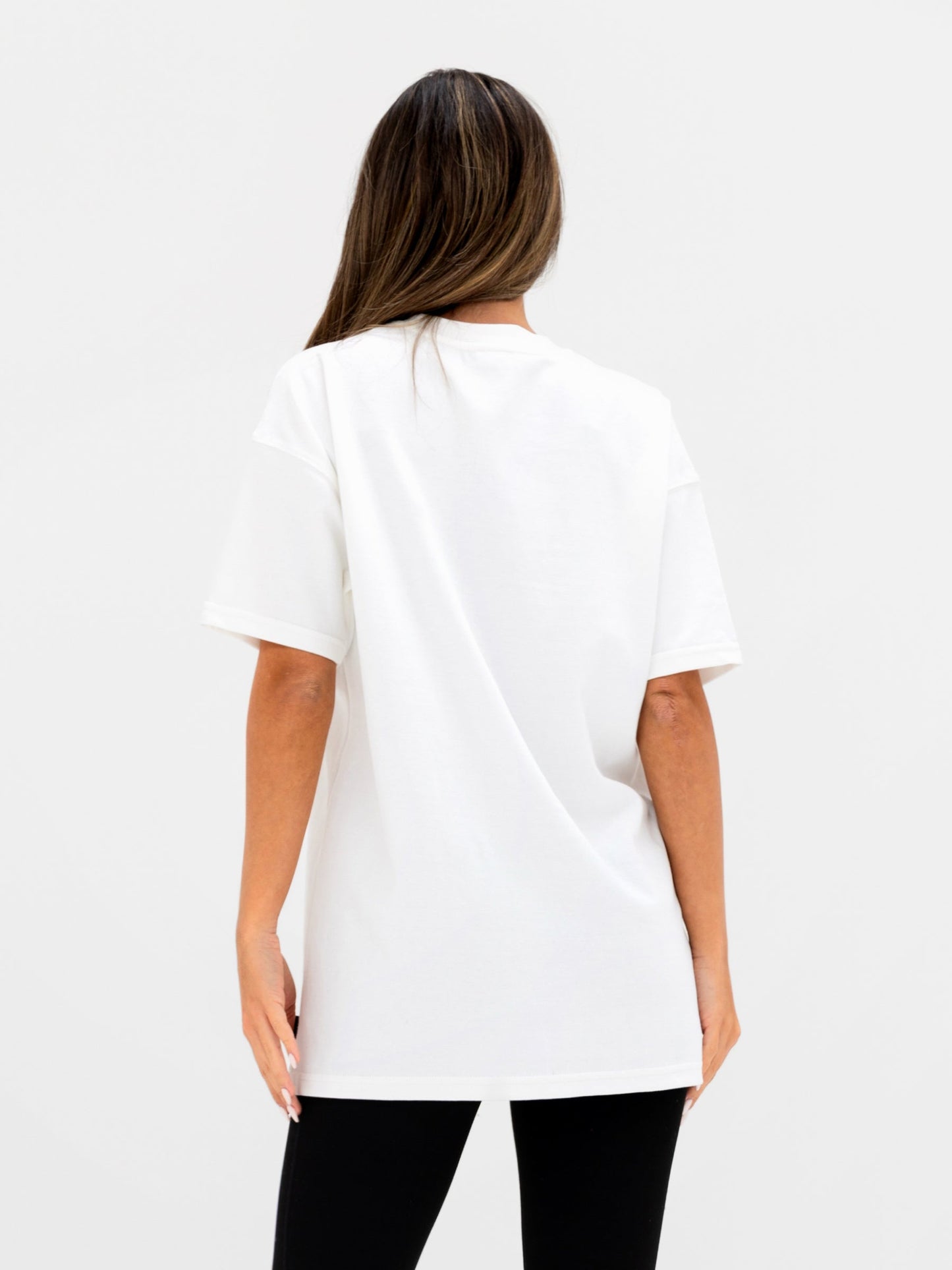 Georgia Oversized Script T-Shirt - Flat White