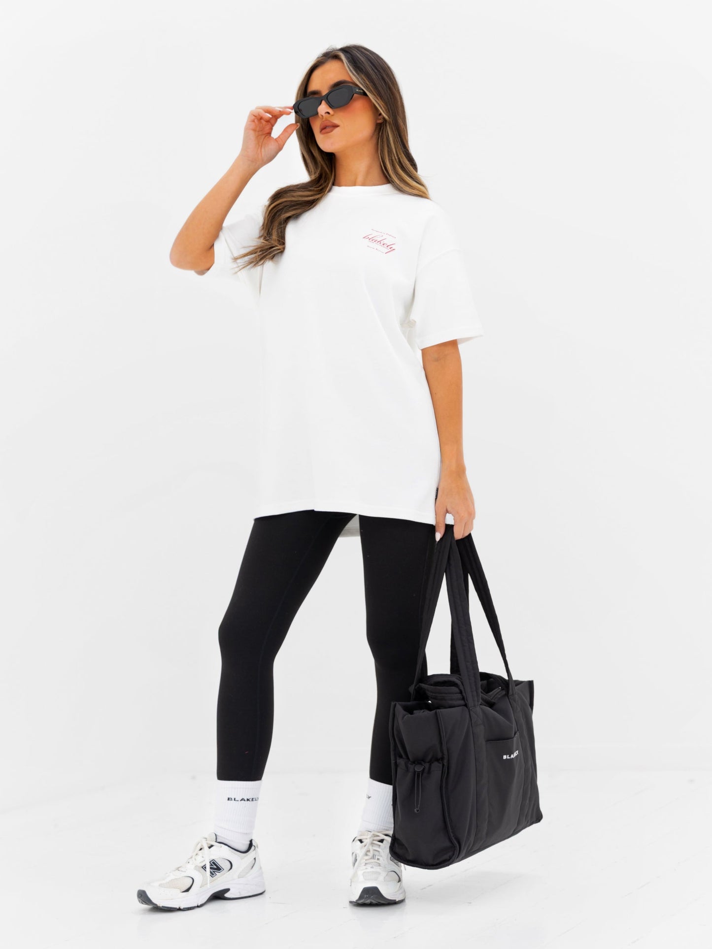 Georgia Oversized Script T-Shirt - Flat White