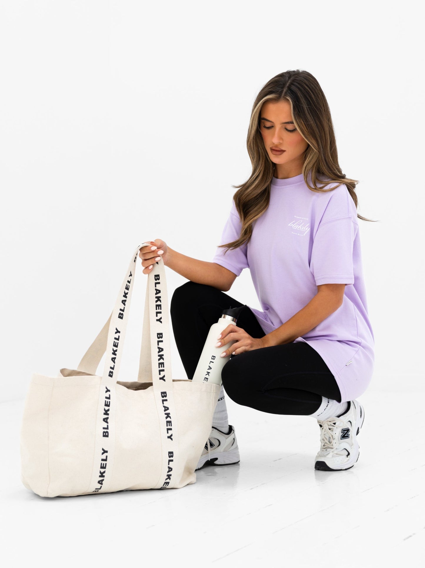 Georgia Oversized Script T-Shirt - Lilac