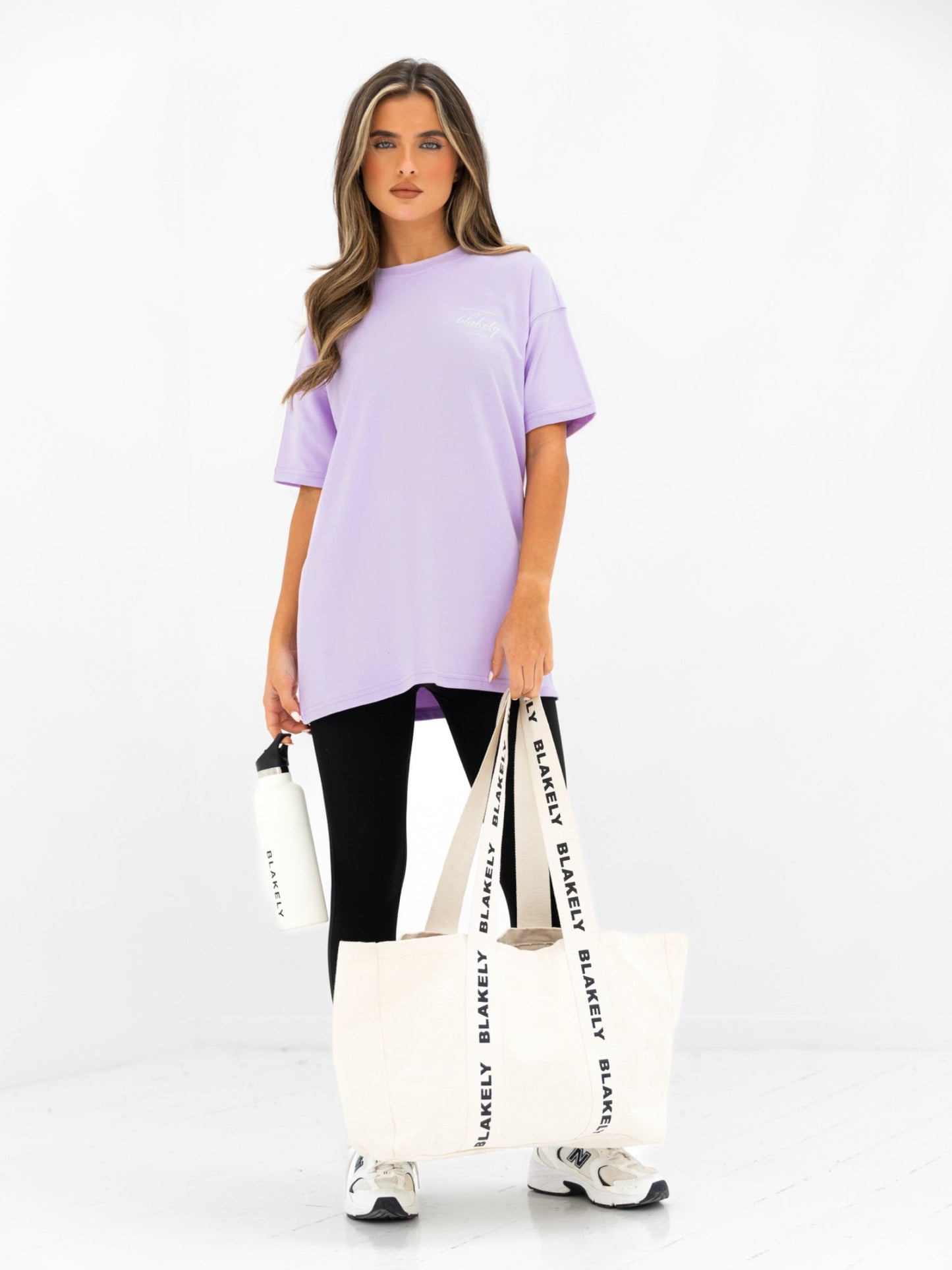 Georgia Oversized Script T-Shirt - Lilac