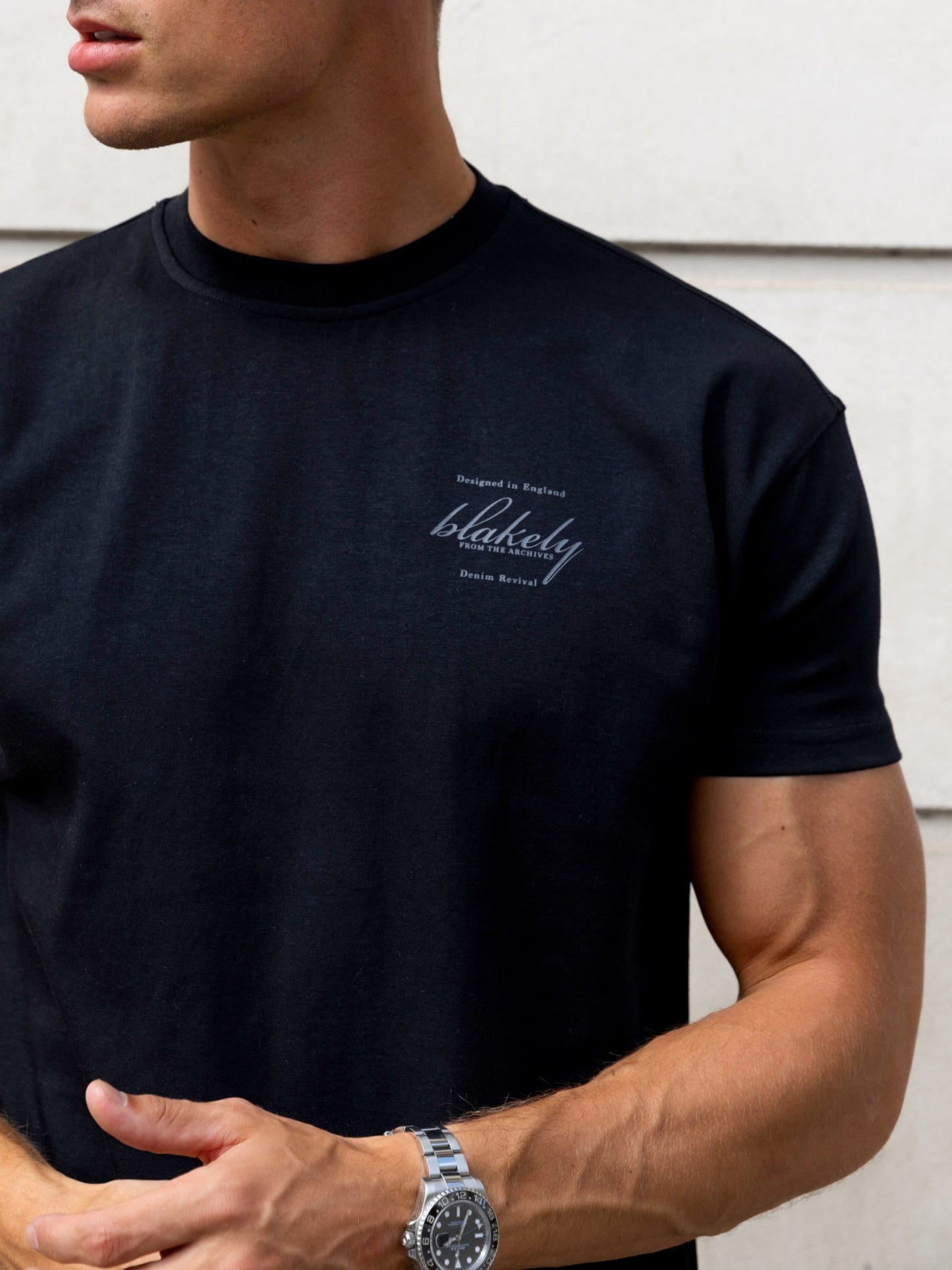 Austin Relaxed Script T-Shirt - Black