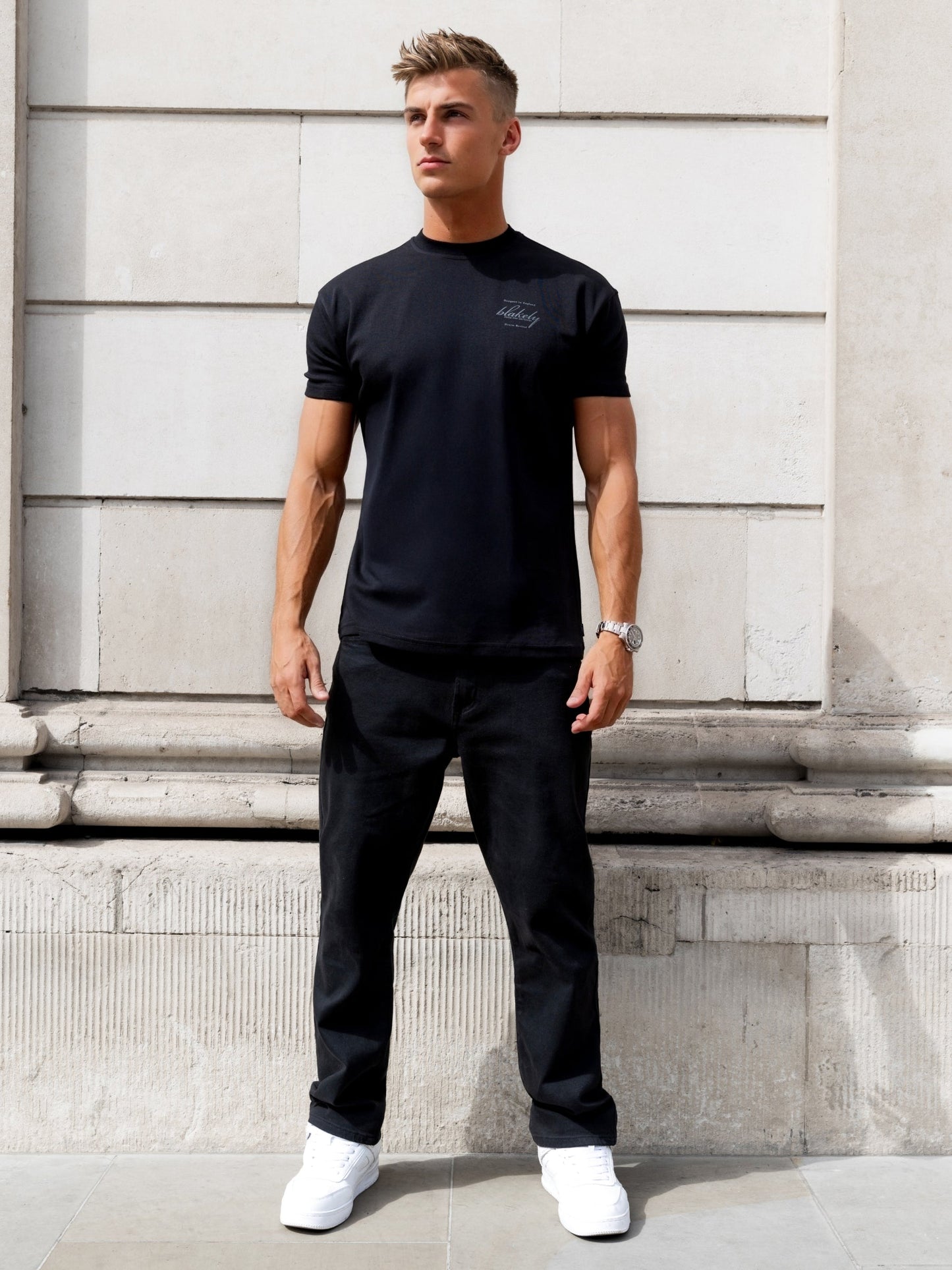 Austin Relaxed Script T-Shirt - Black
