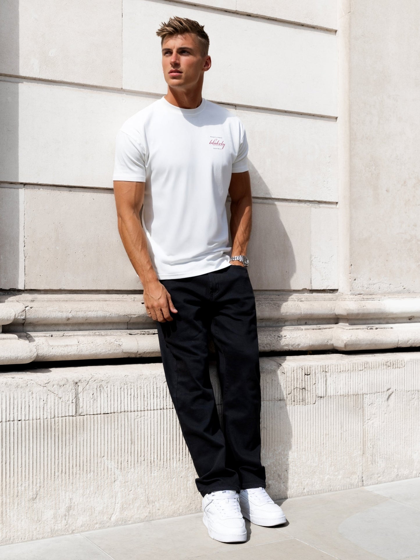 Austin Relaxed Script T-Shirt - Flat White