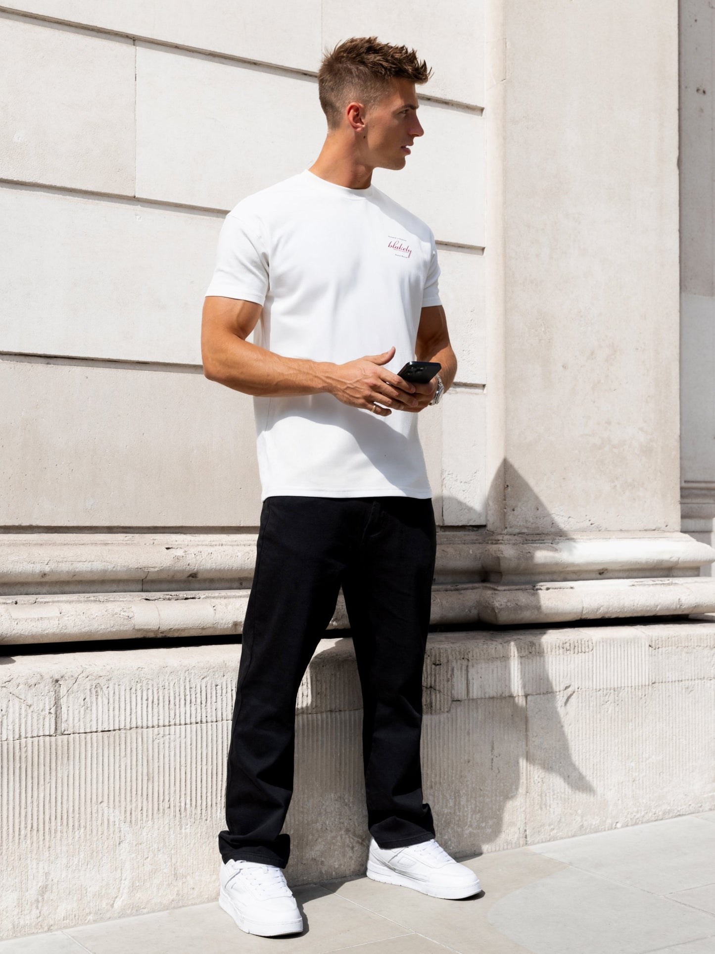 Austin Relaxed Script T-Shirt - Flat White