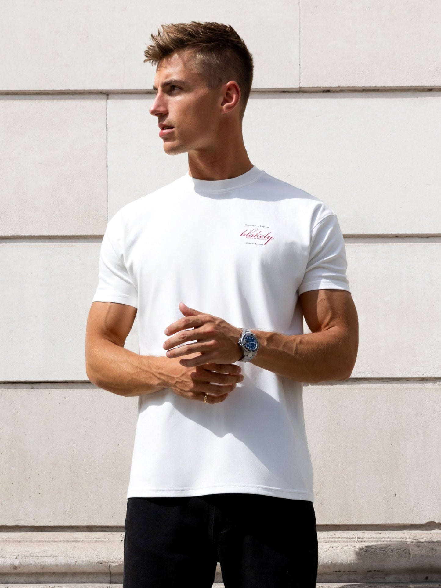 Austin Relaxed Script T-Shirt - Flat White