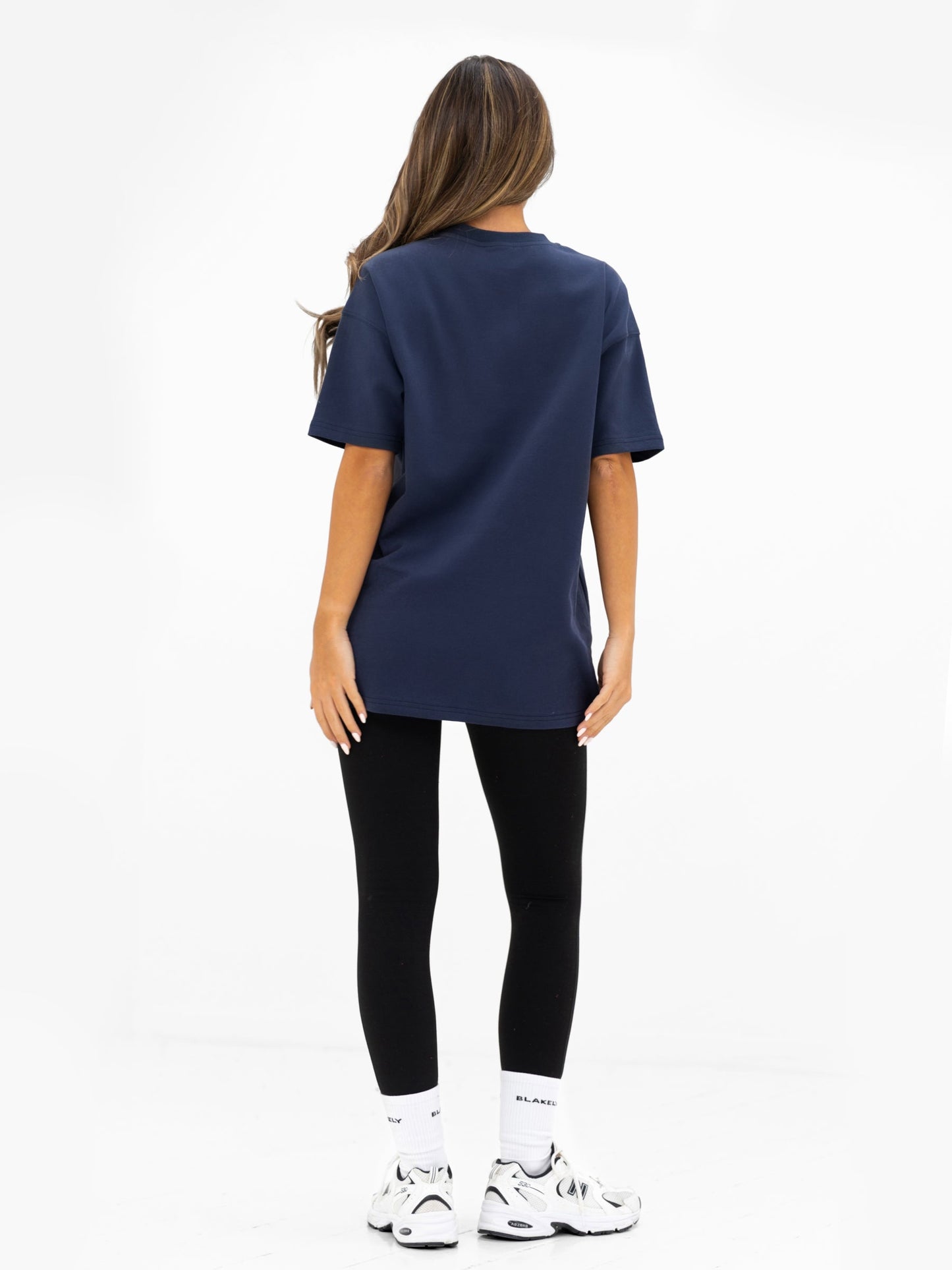 Georgia Oversized Script T-Shirt - True Navy