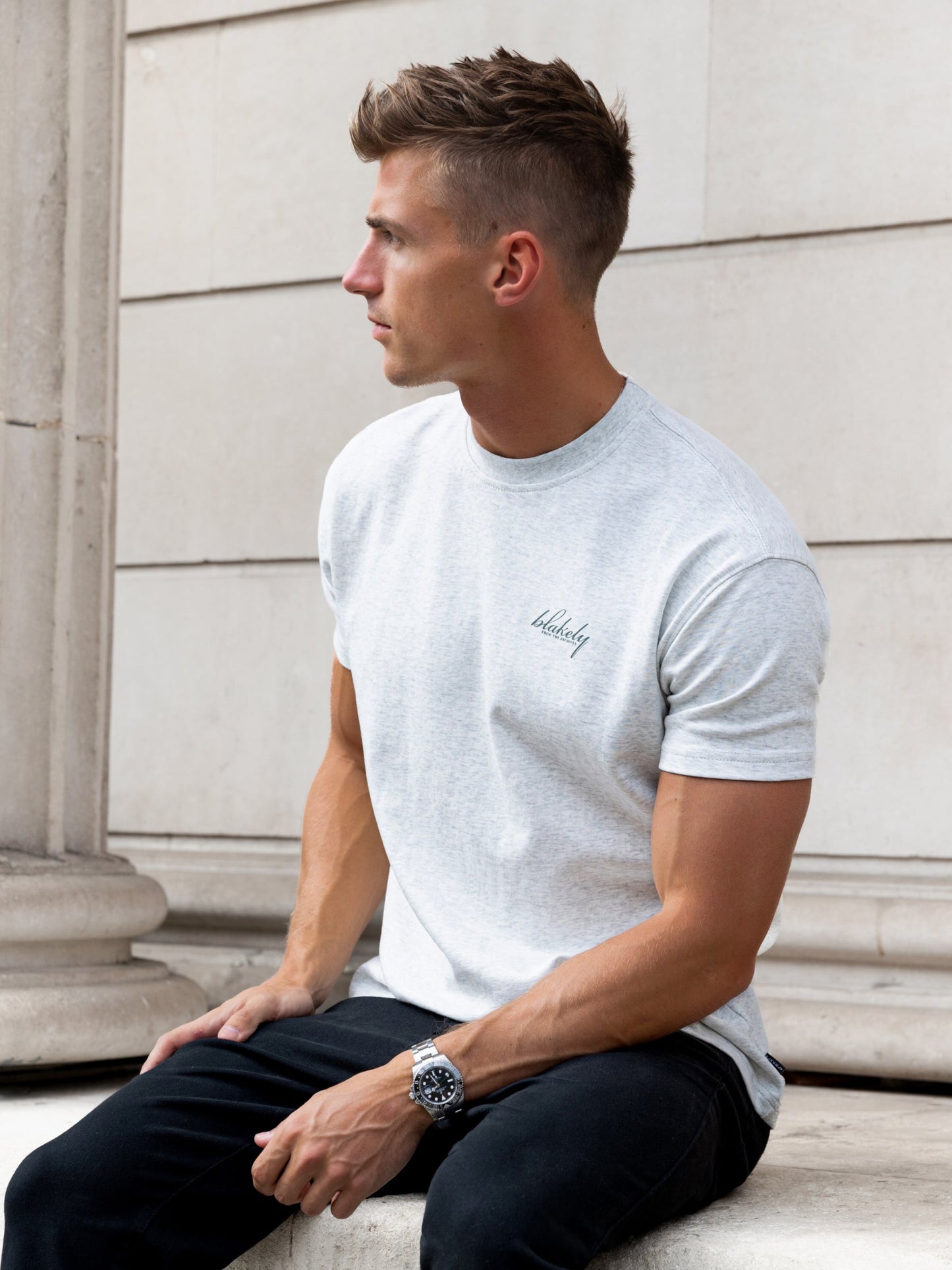 Austin Relaxed T-Shirt - Marl White
