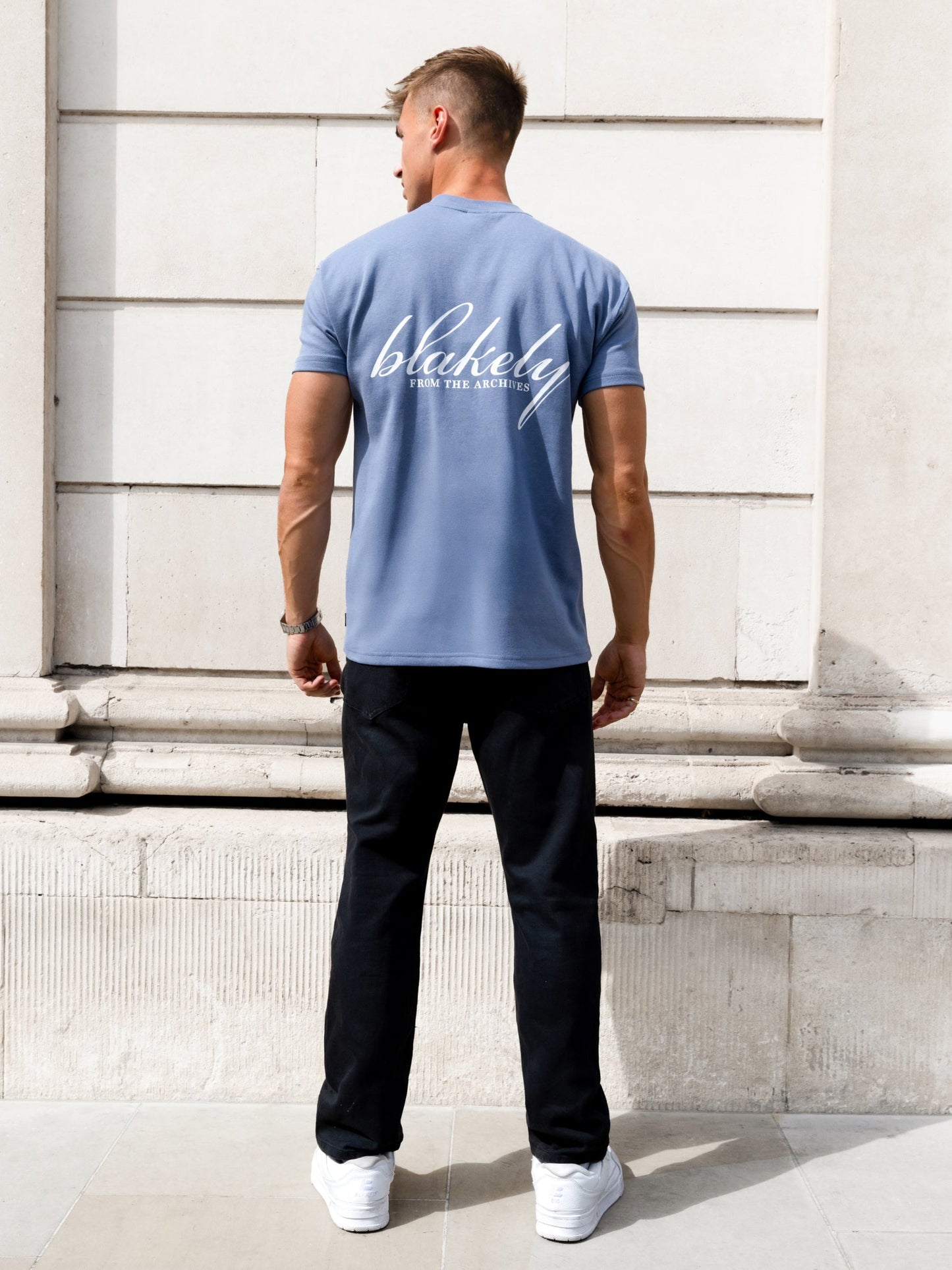 Austin Relaxed T-Shirt - Mid Blue