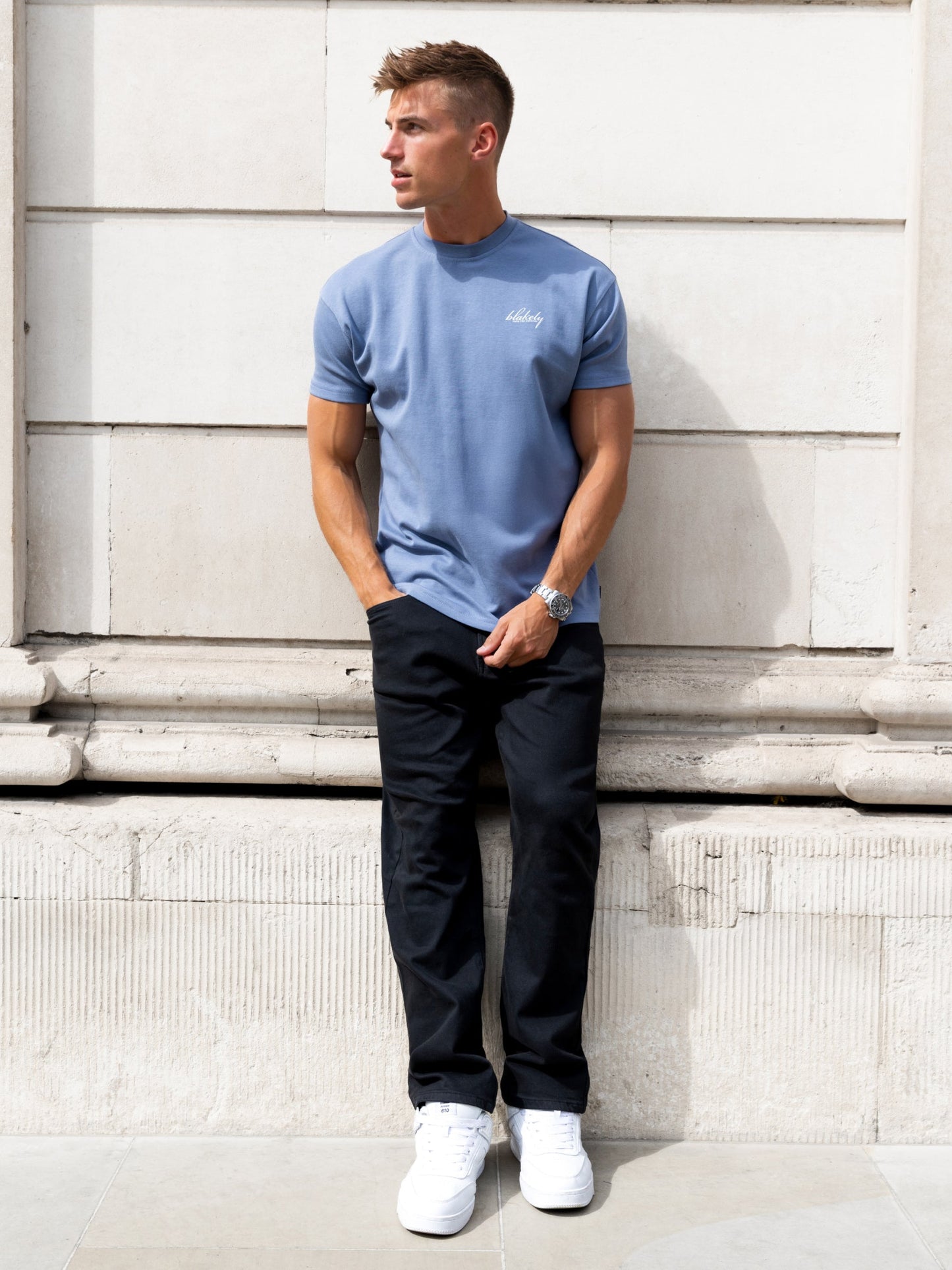 Austin Relaxed T-Shirt - Mid Blue