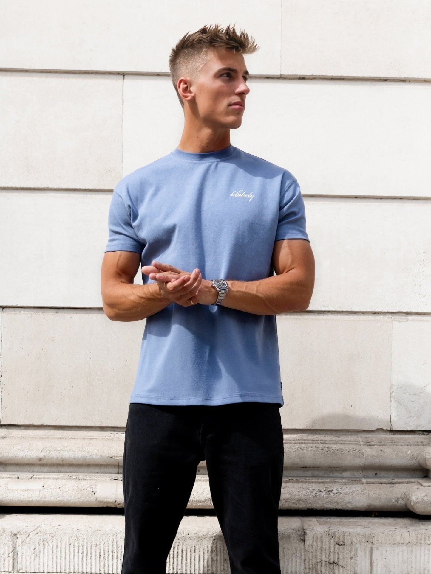 Austin Relaxed T-Shirt - Mid Blue