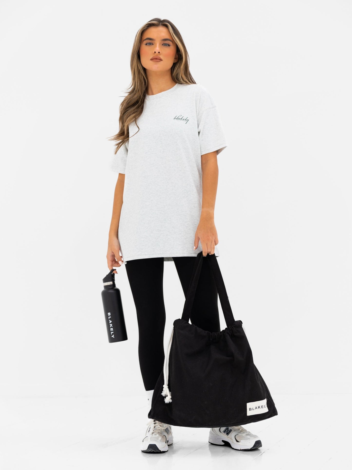 Georgia Oversized T-Shirt - Marl Grey