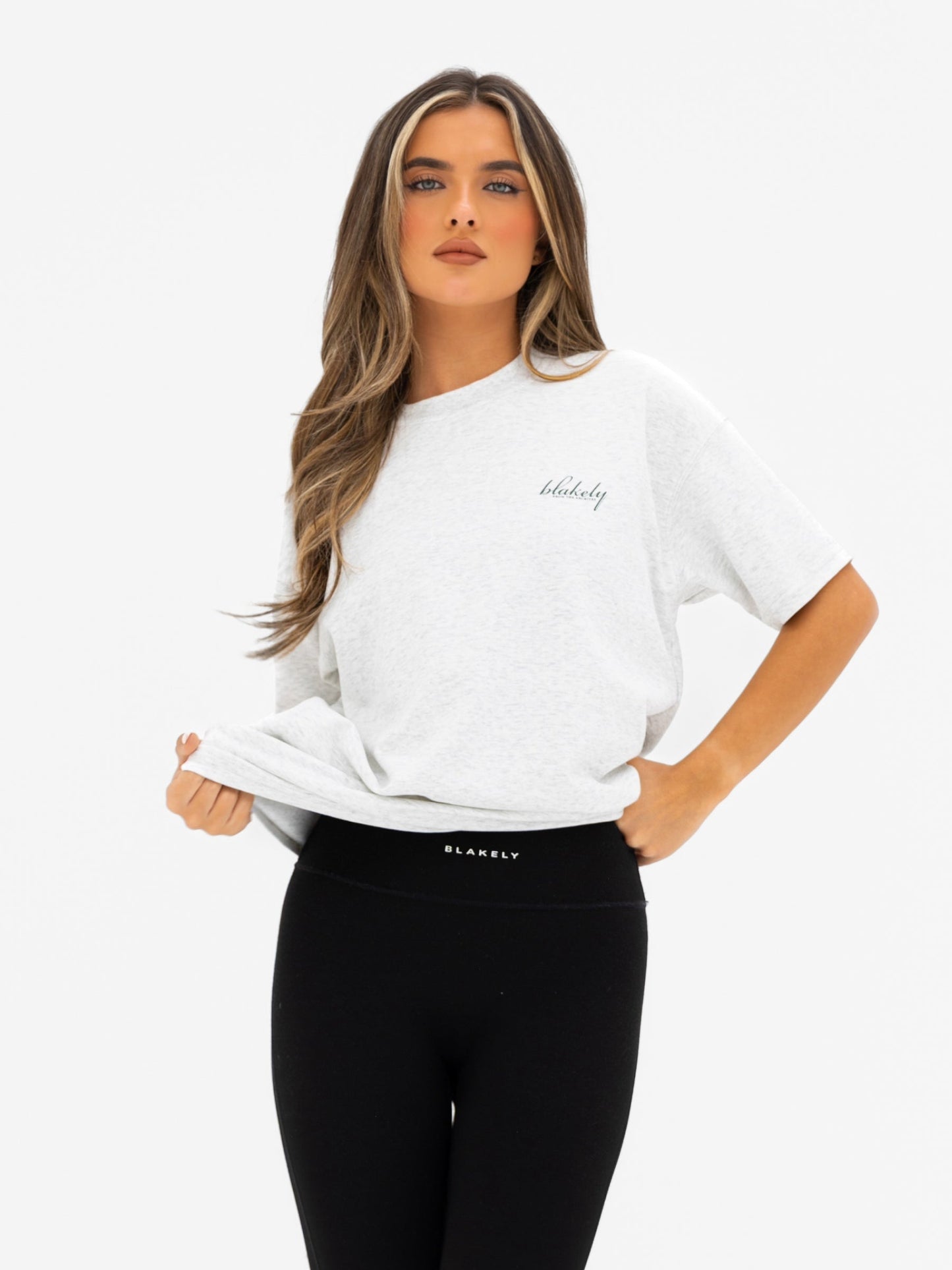 Georgia Oversized T-Shirt - Marl Grey