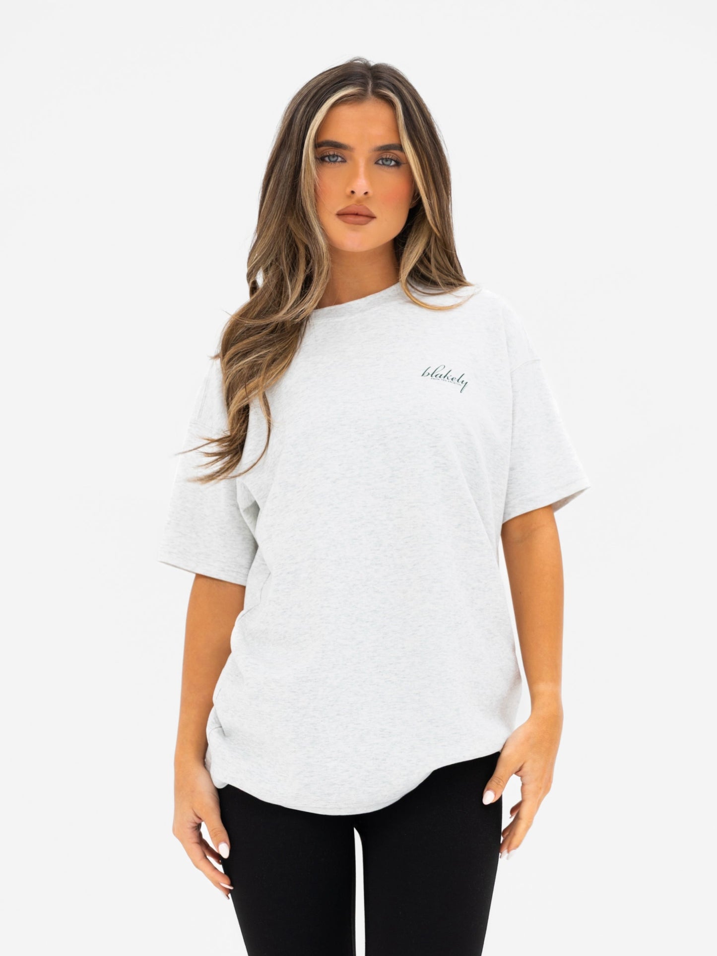 Georgia Oversized T-Shirt - Marl Grey